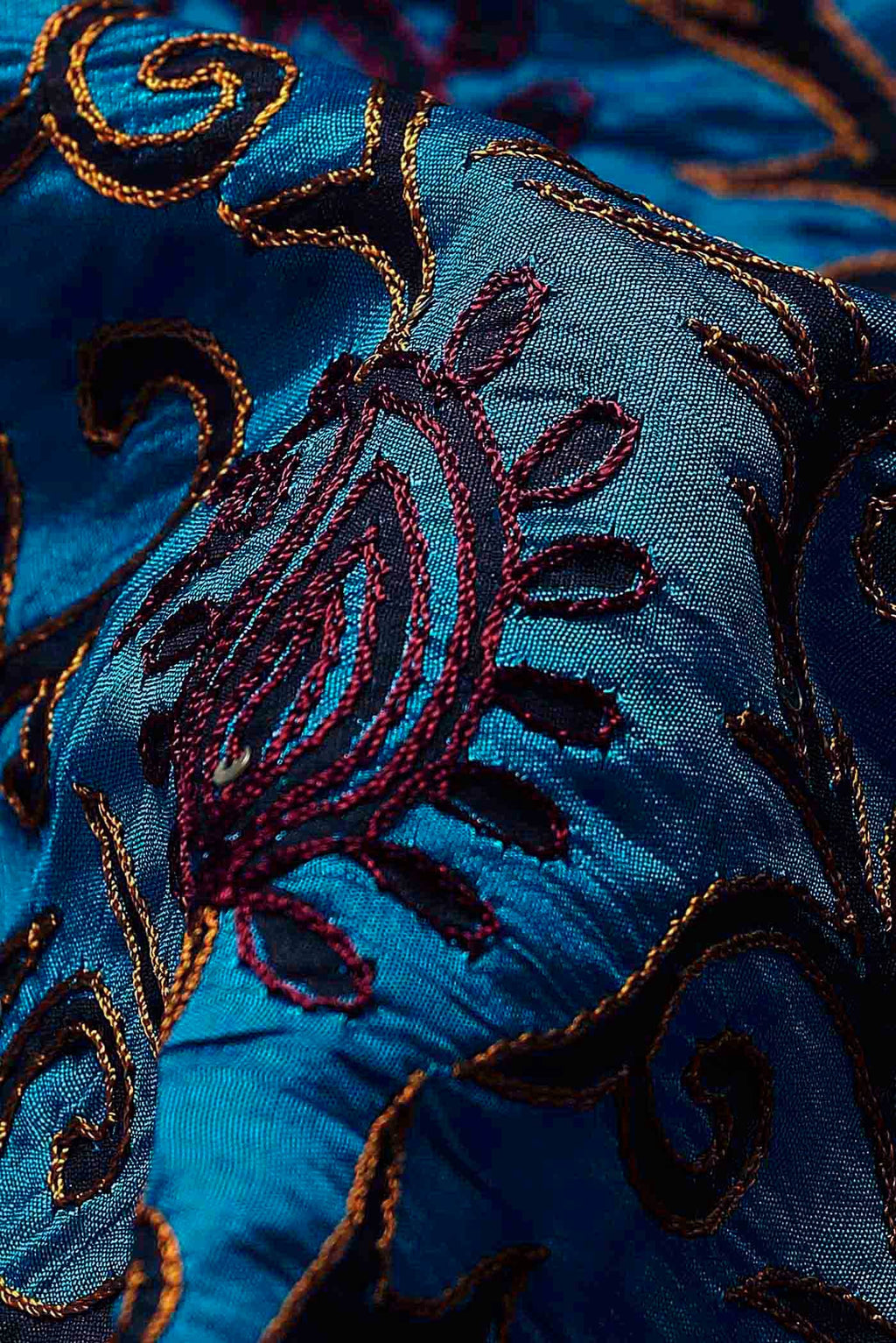Blue Banarasi Raw Silk Saree