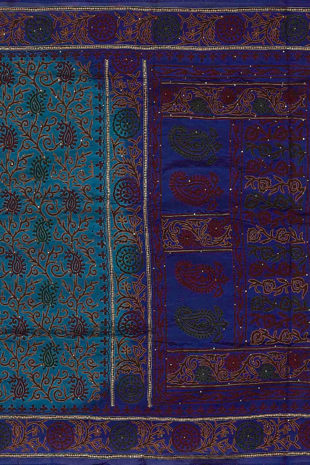 Blue Banarasi Raw Silk Saree