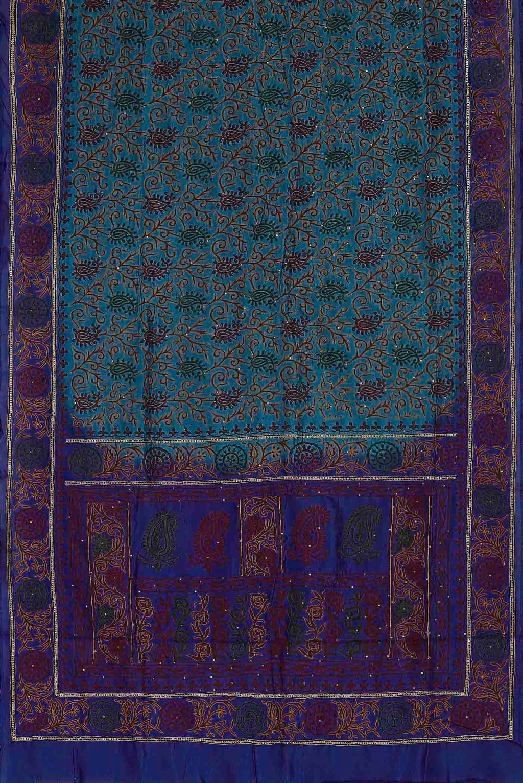 Blue Banarasi Raw Silk Saree