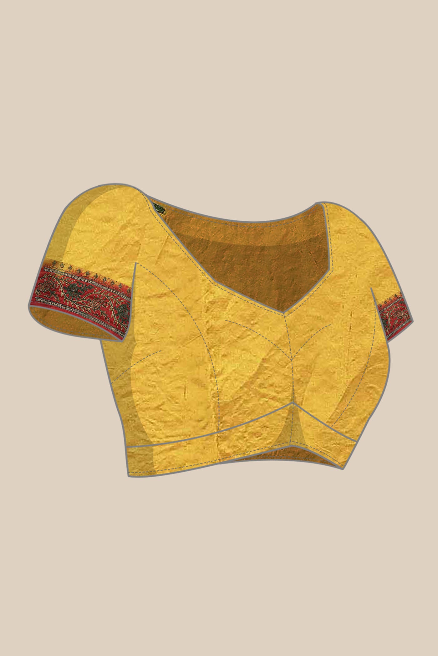 Yellow Banarasi Raw Silk Saree