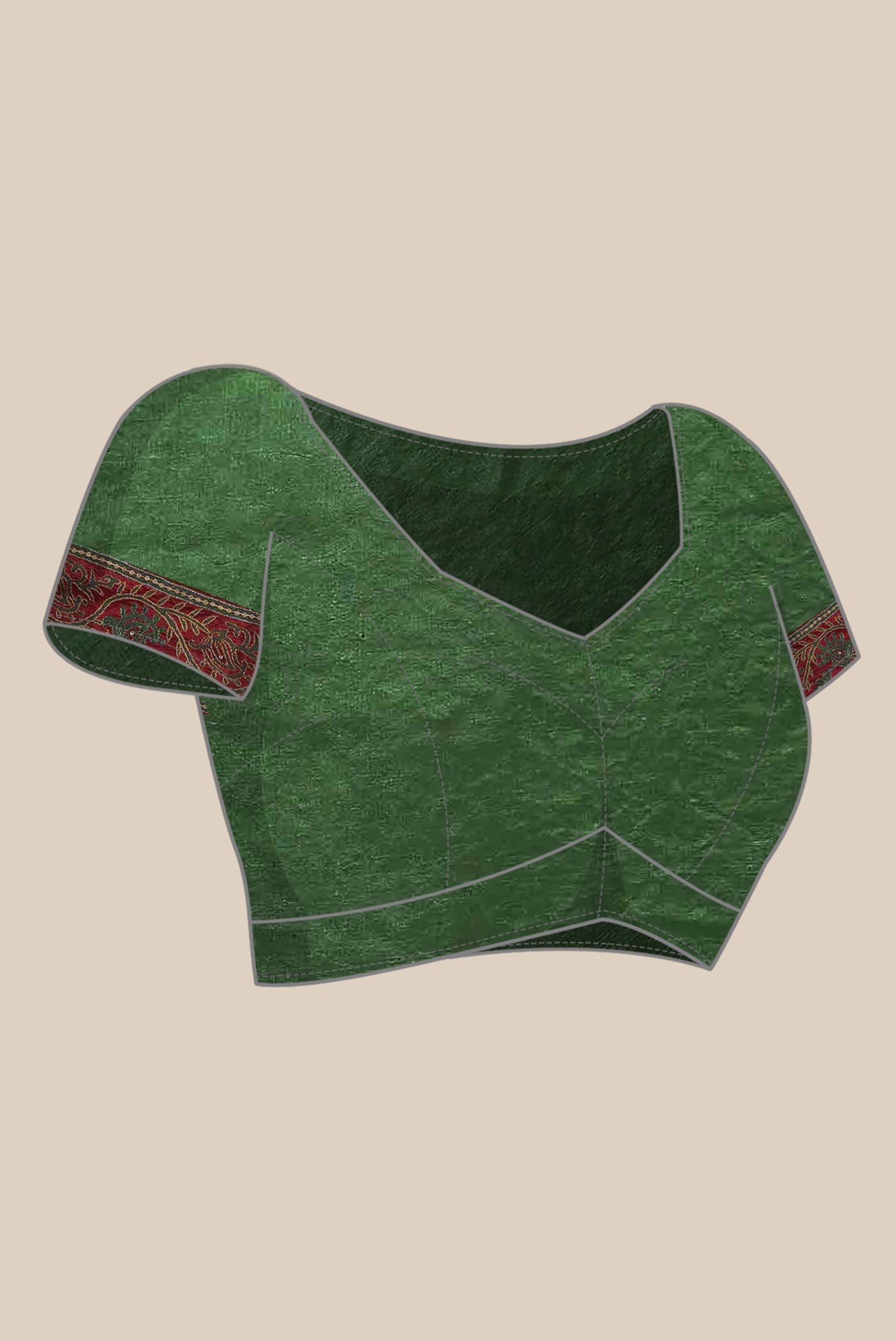 Green Banarasi Raw Silk Saree