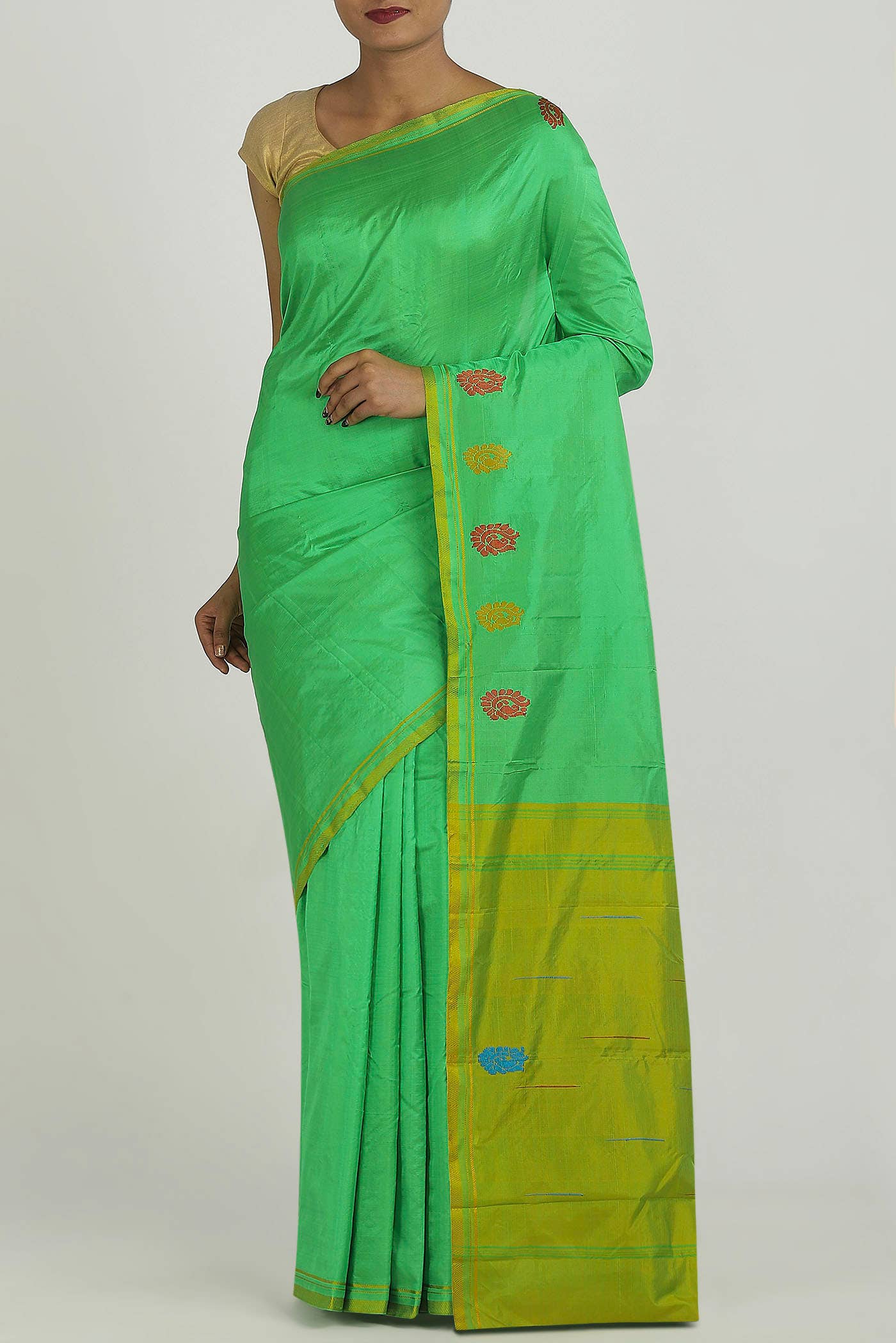 Green Kanchipuram Silk Saree