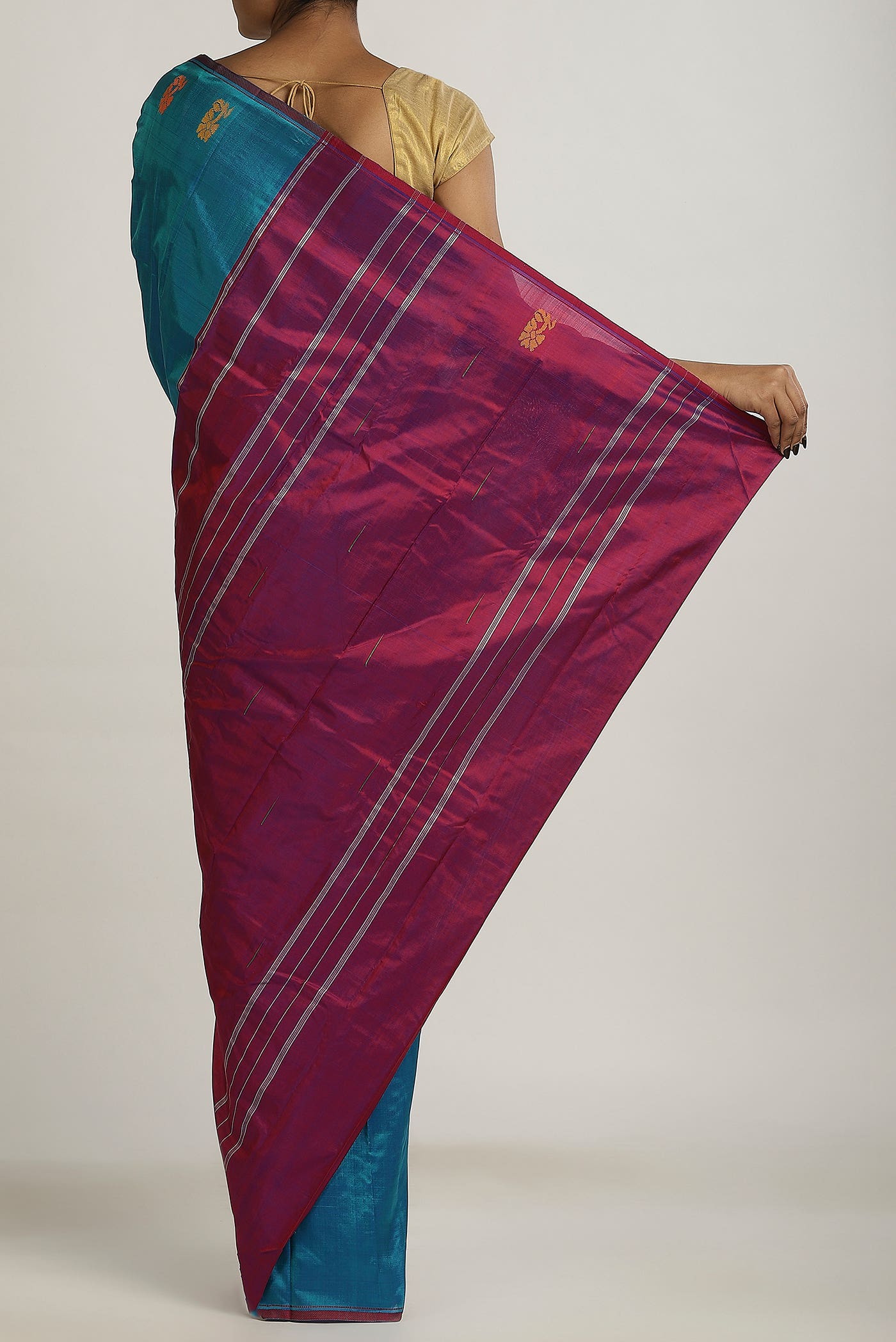 Blue Kanchipuram Silk Saree
