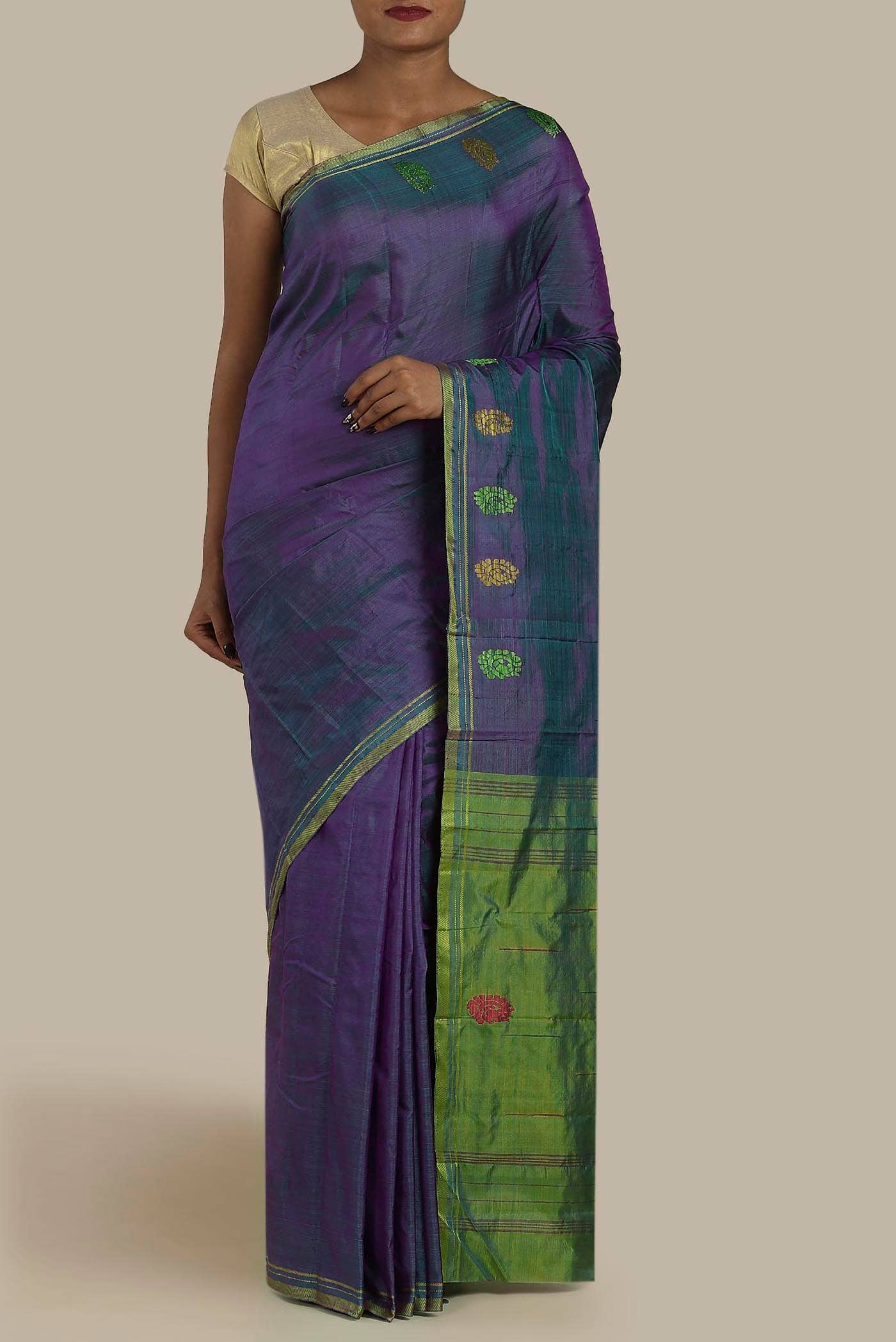 Blue Kanchipuram Silk Saree