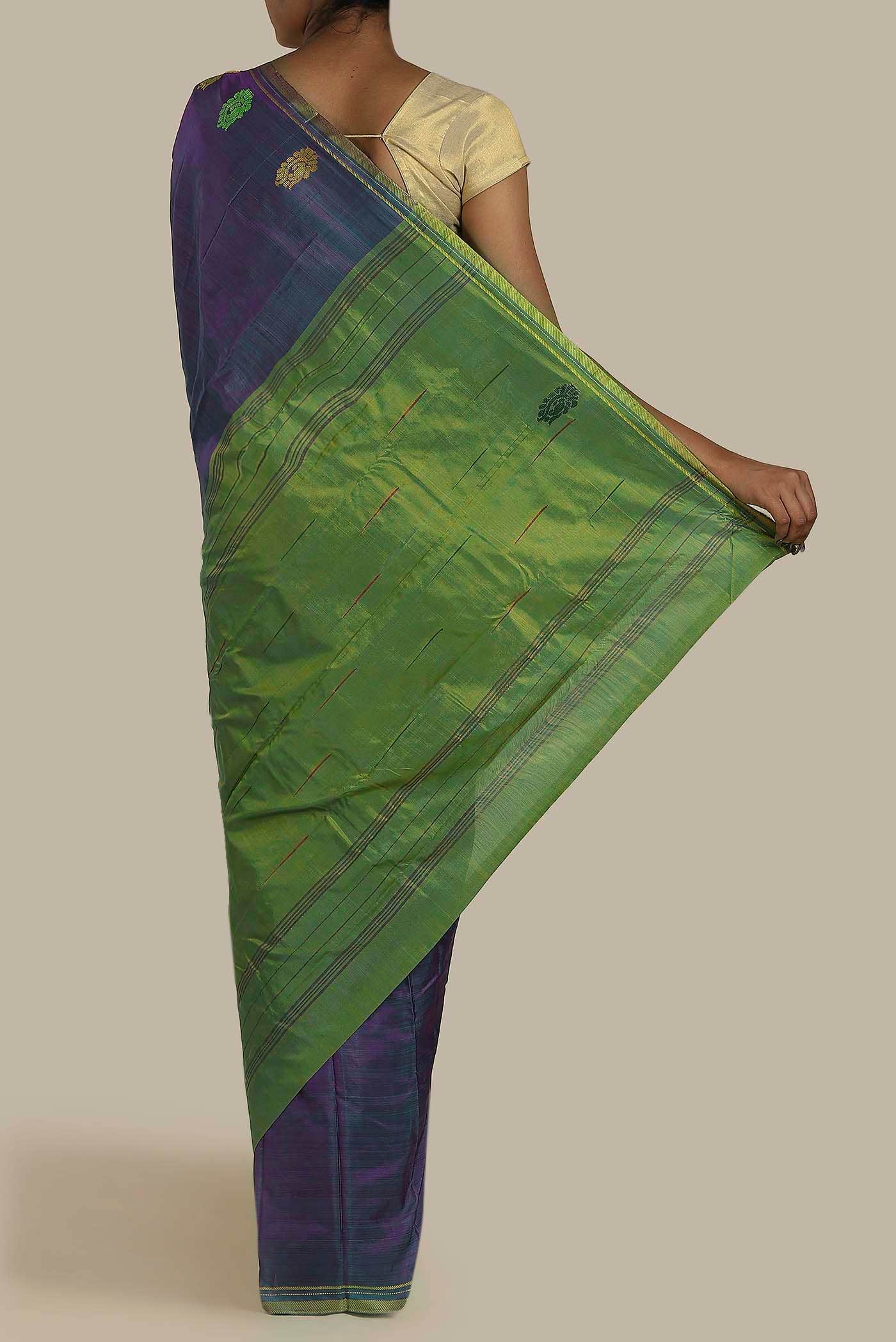Blue Kanchipuram Silk Saree