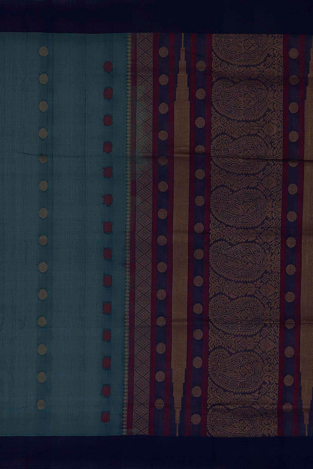 Blue Cotton Saree