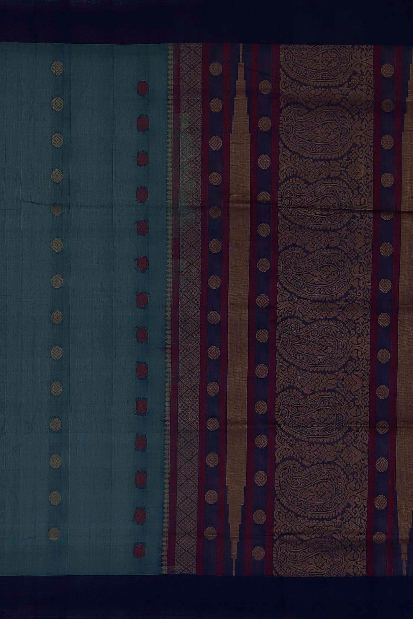 Blue Cotton Saree