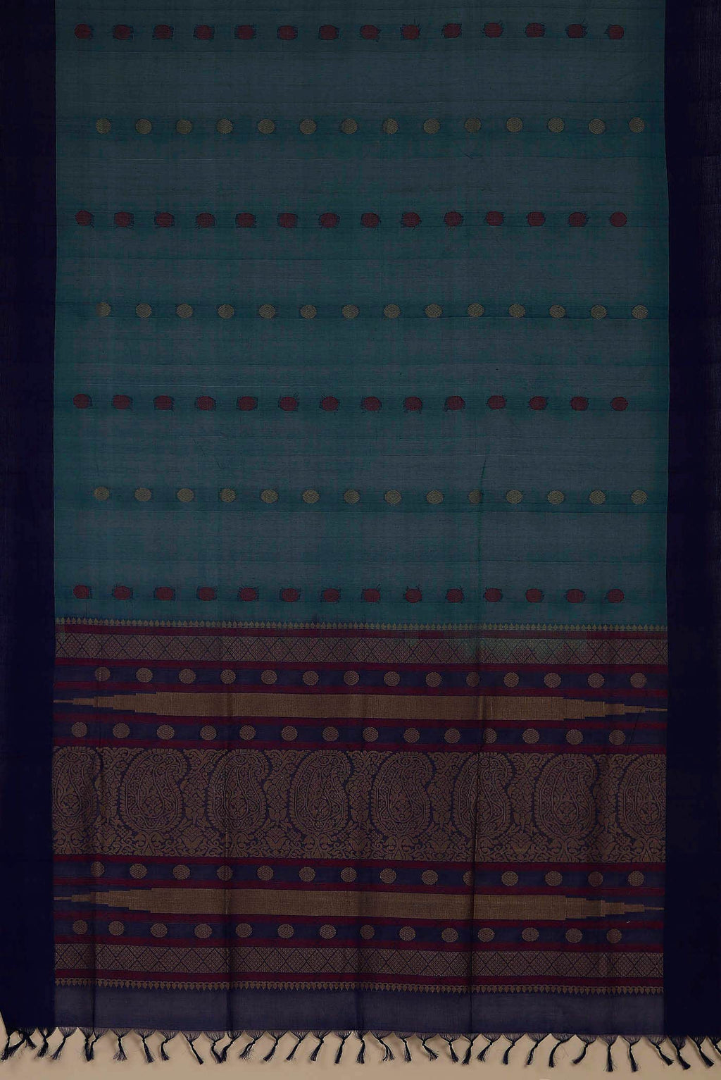 Blue Cotton Saree