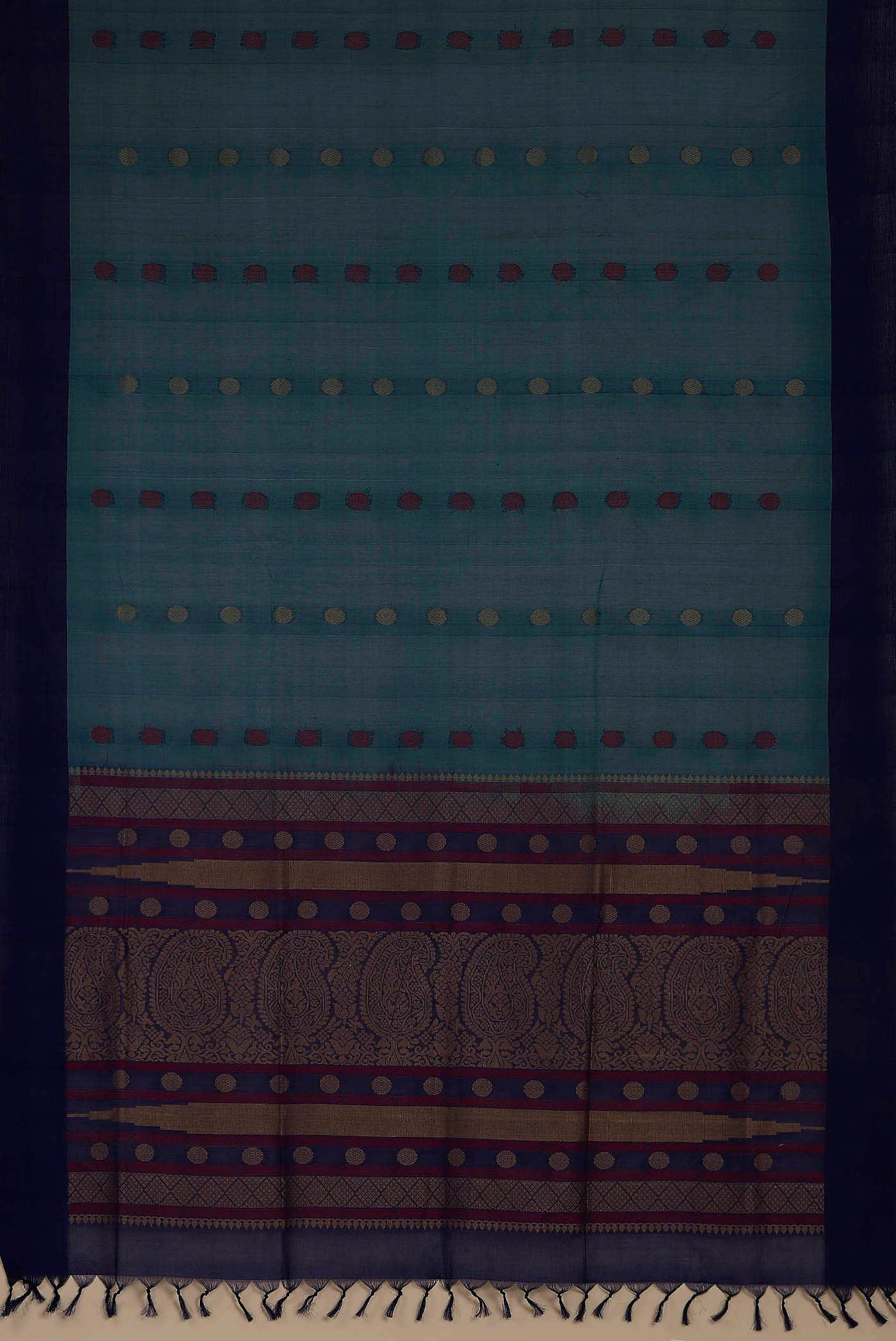 Blue Cotton Saree