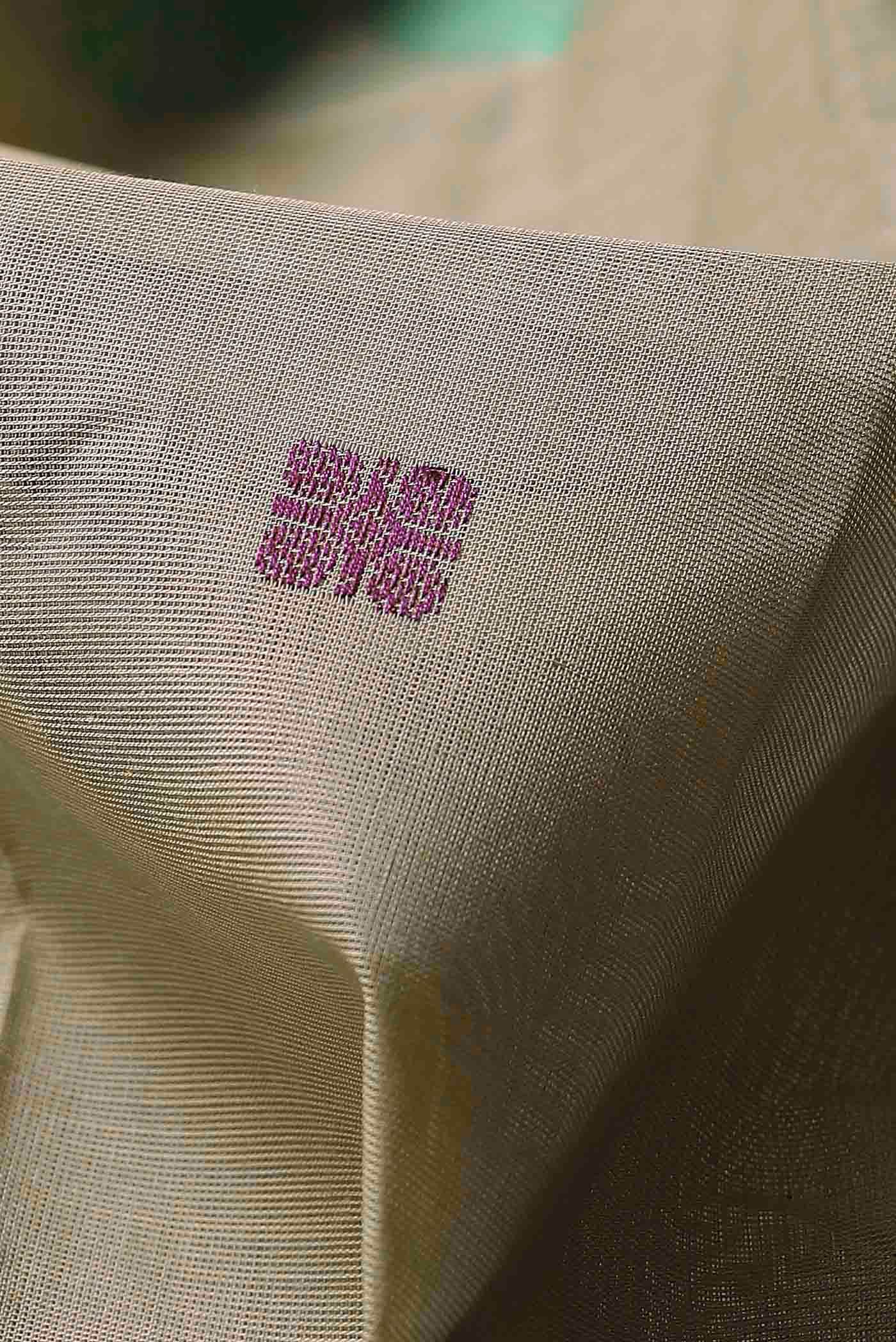 Beige Coimbatore Cotton Saree