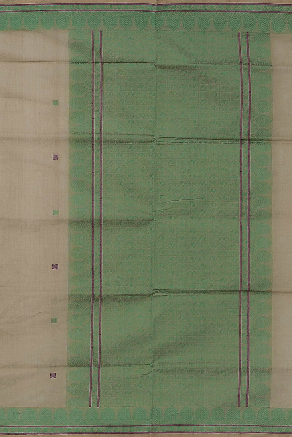 Beige Coimbatore Cotton Saree