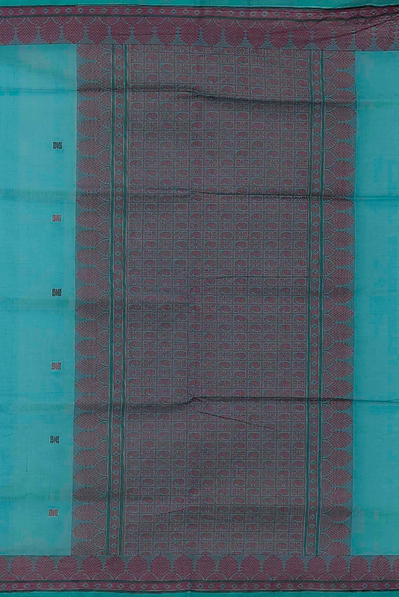Blue Coimbatore Cotton Saree