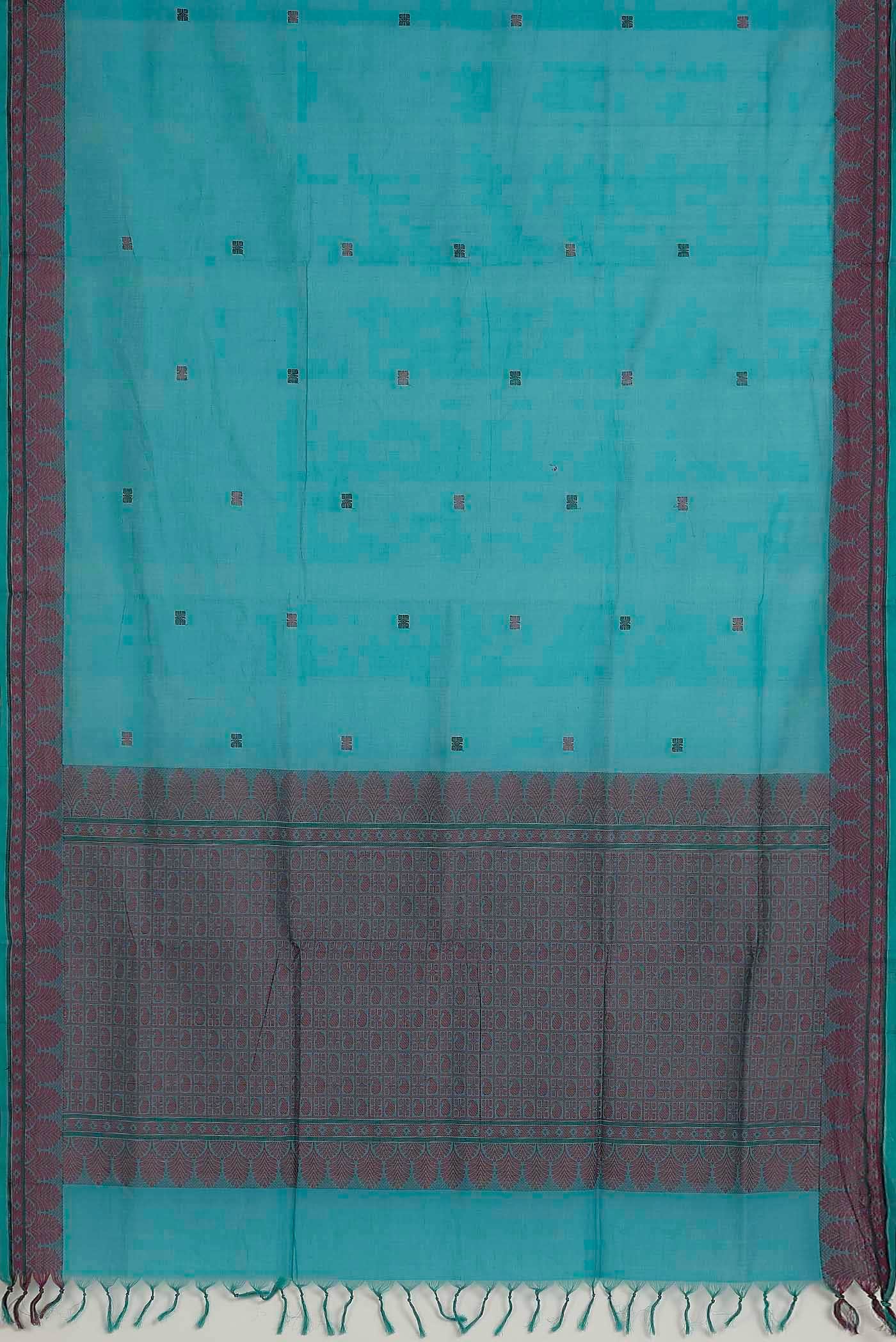 Blue Coimbatore Cotton Saree