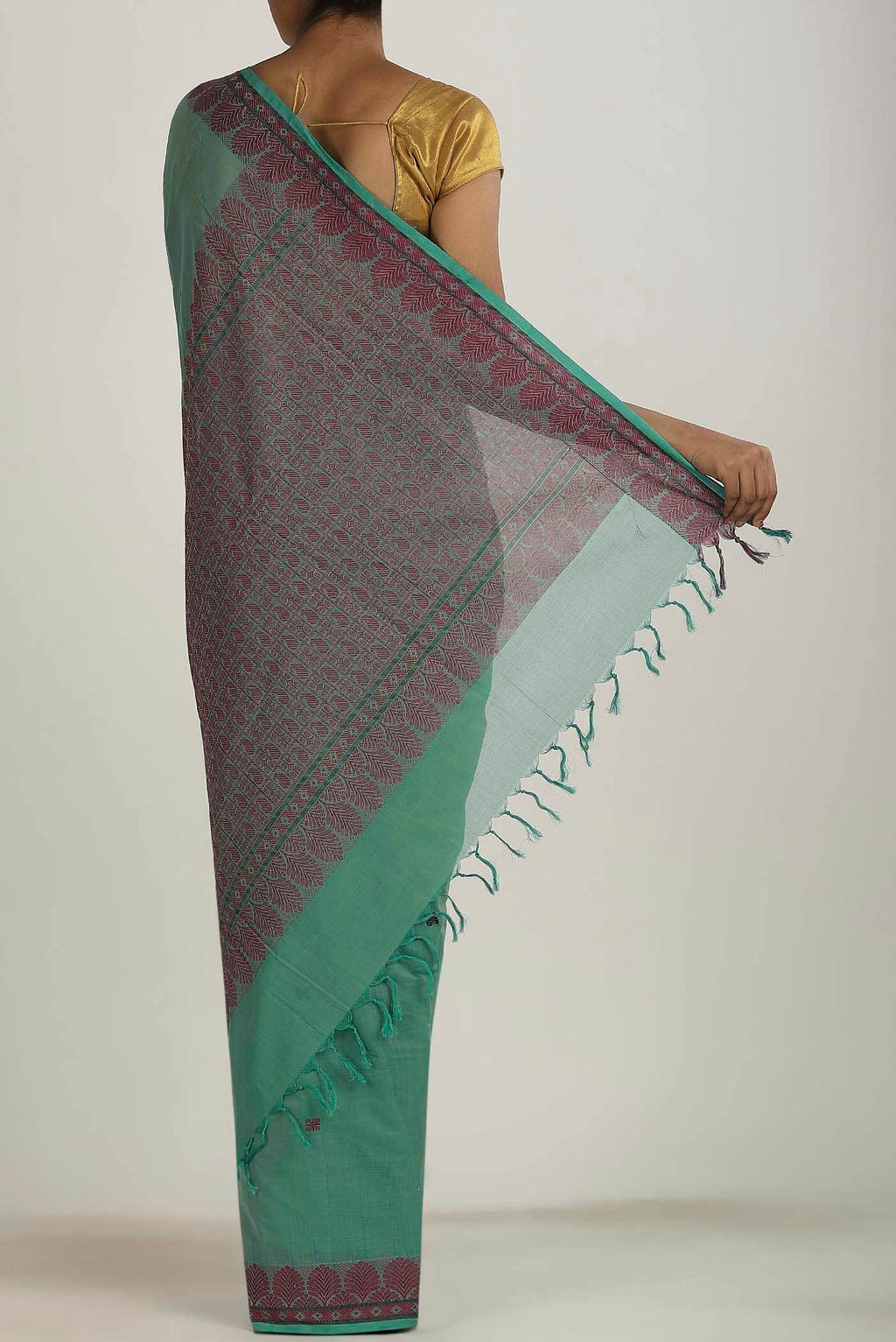 Green Coimbatore Cotton Saree