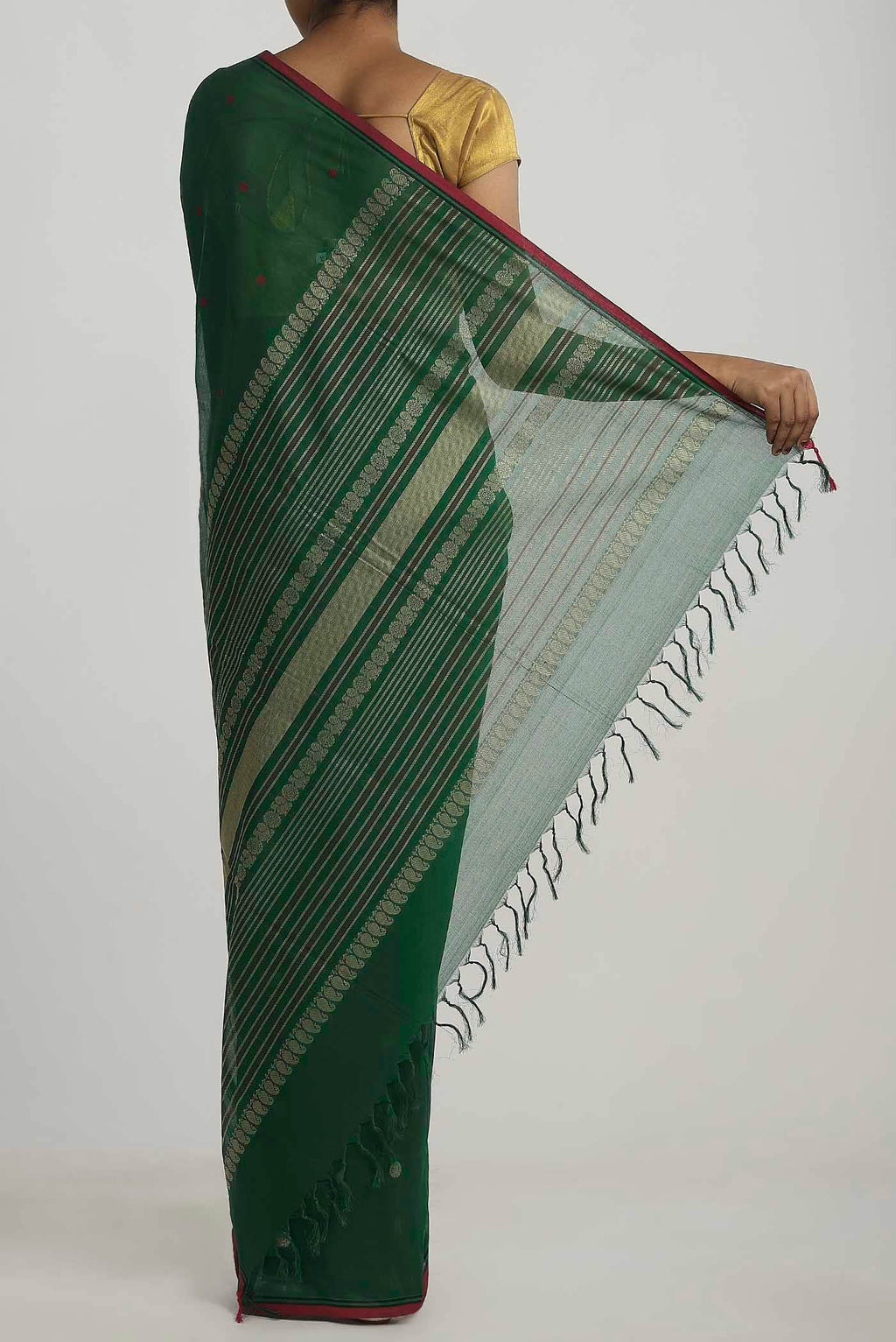 Green Coimbatore Cotton Saree