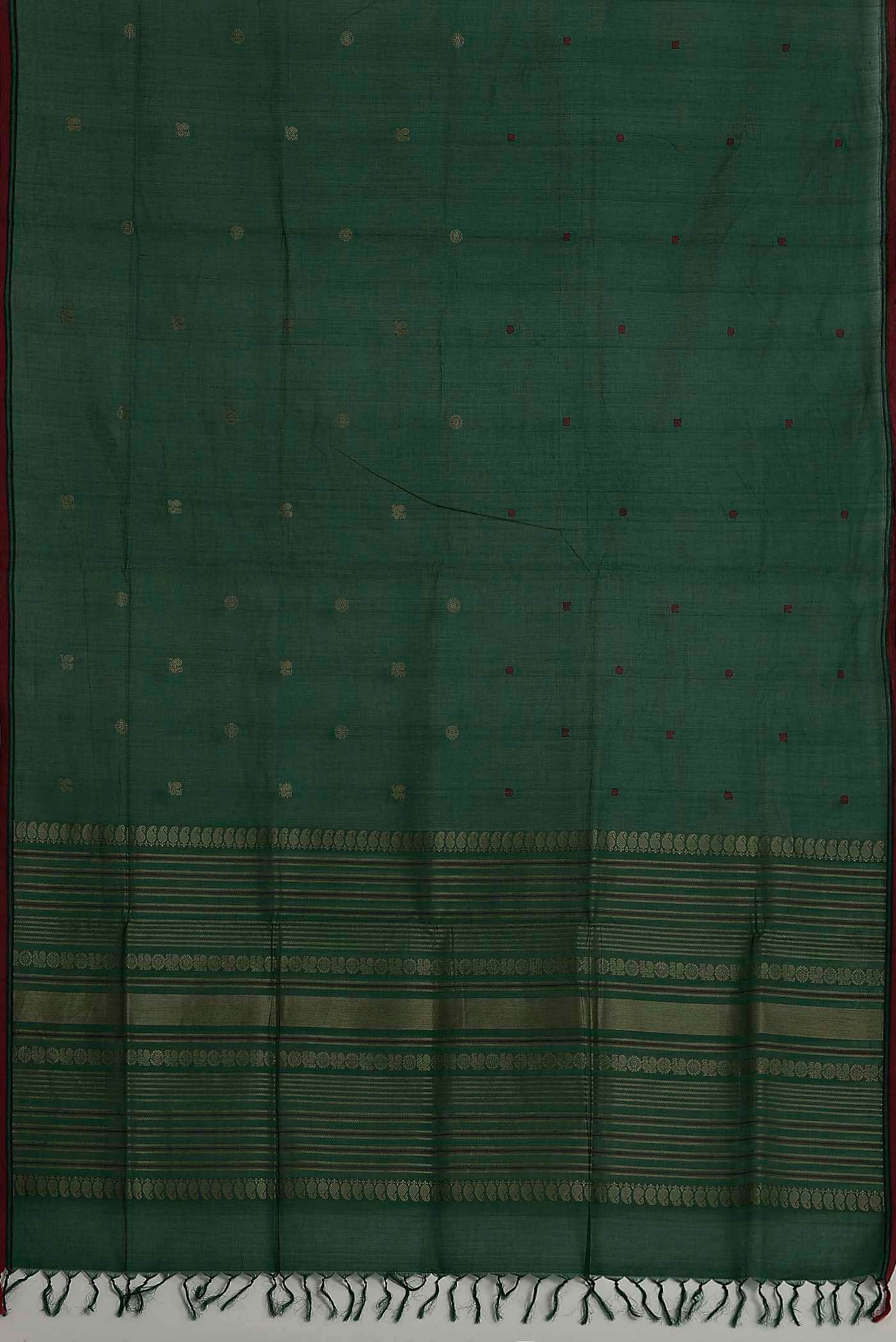 Green Coimbatore Cotton Saree
