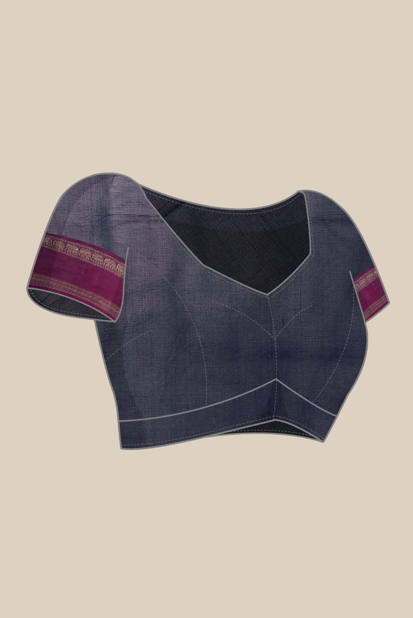 Navy Blue Coimbatore Cotton Saree