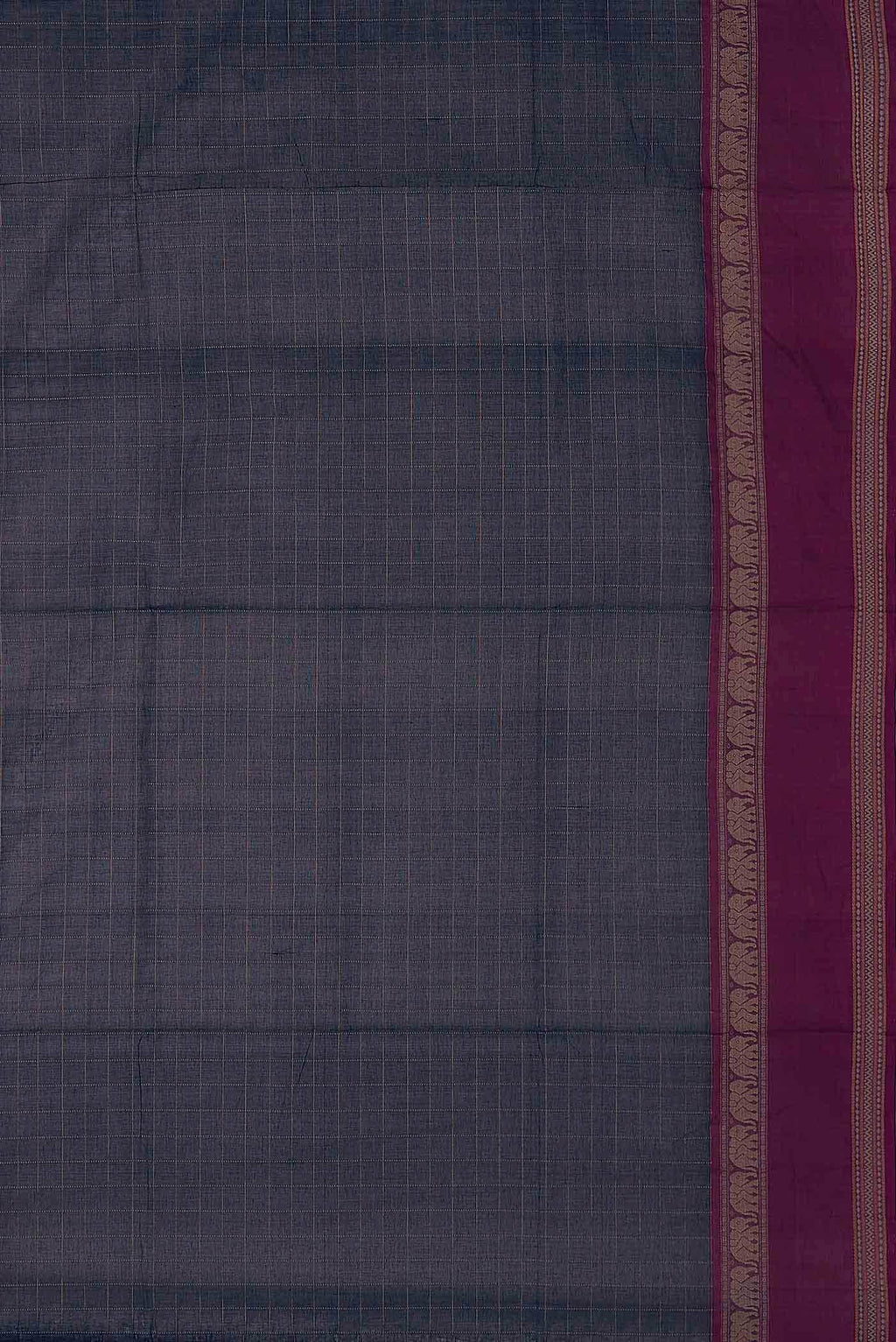 Navy Blue Coimbatore Cotton Saree