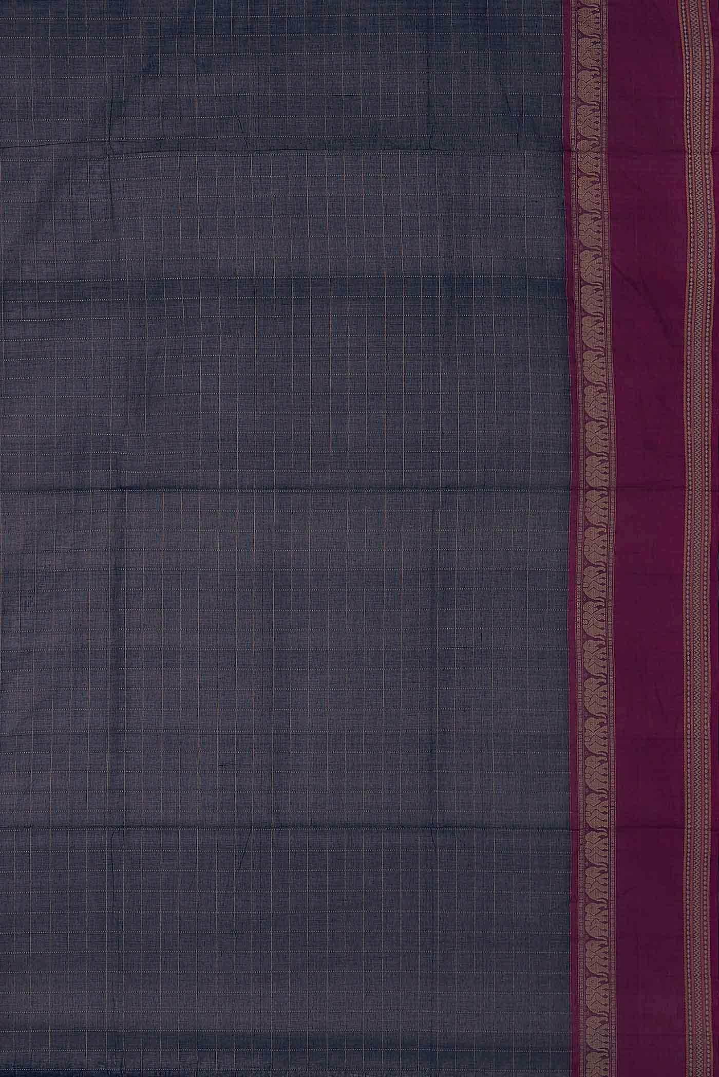Navy Blue Coimbatore Cotton Saree