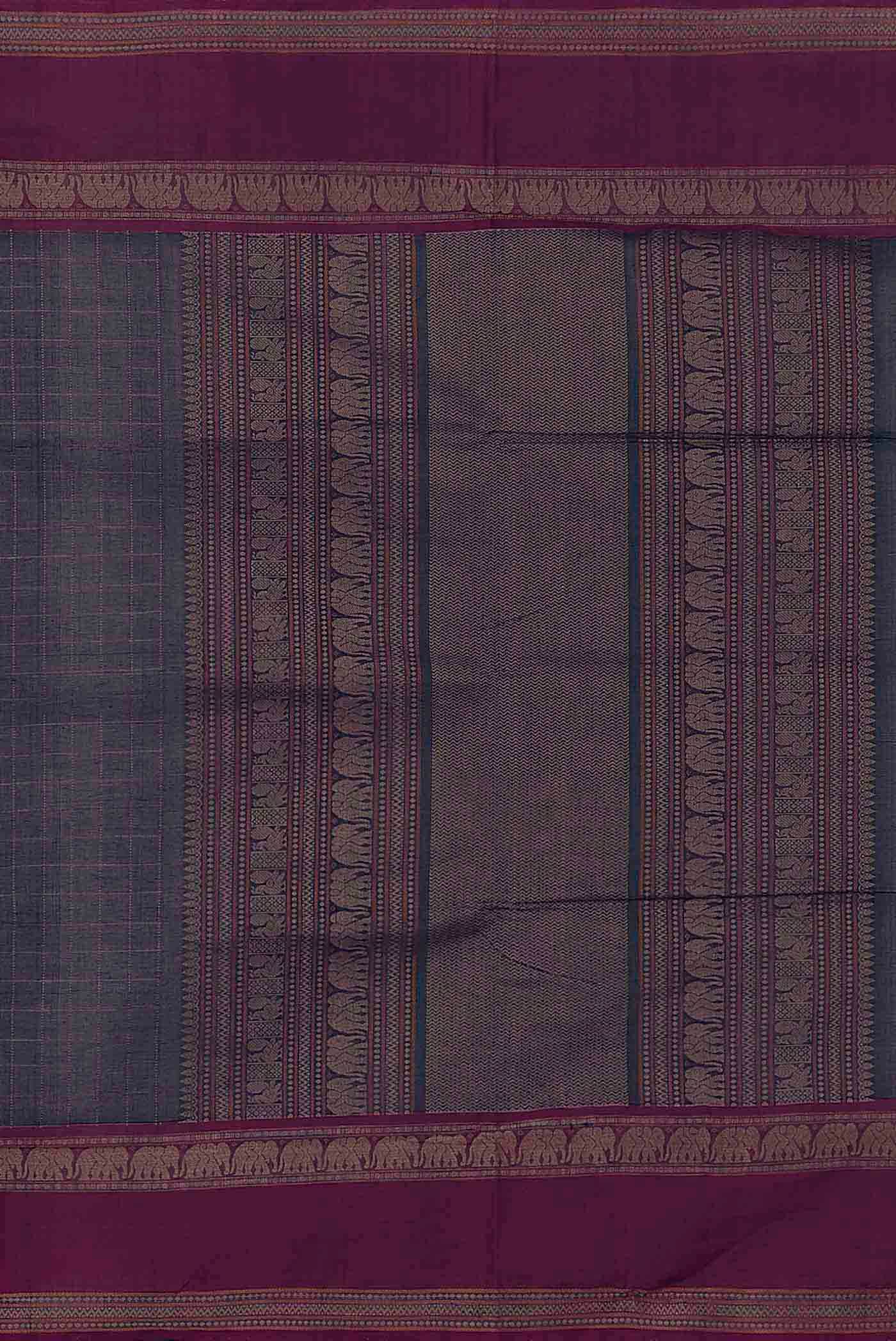 Navy Blue Coimbatore Cotton Saree