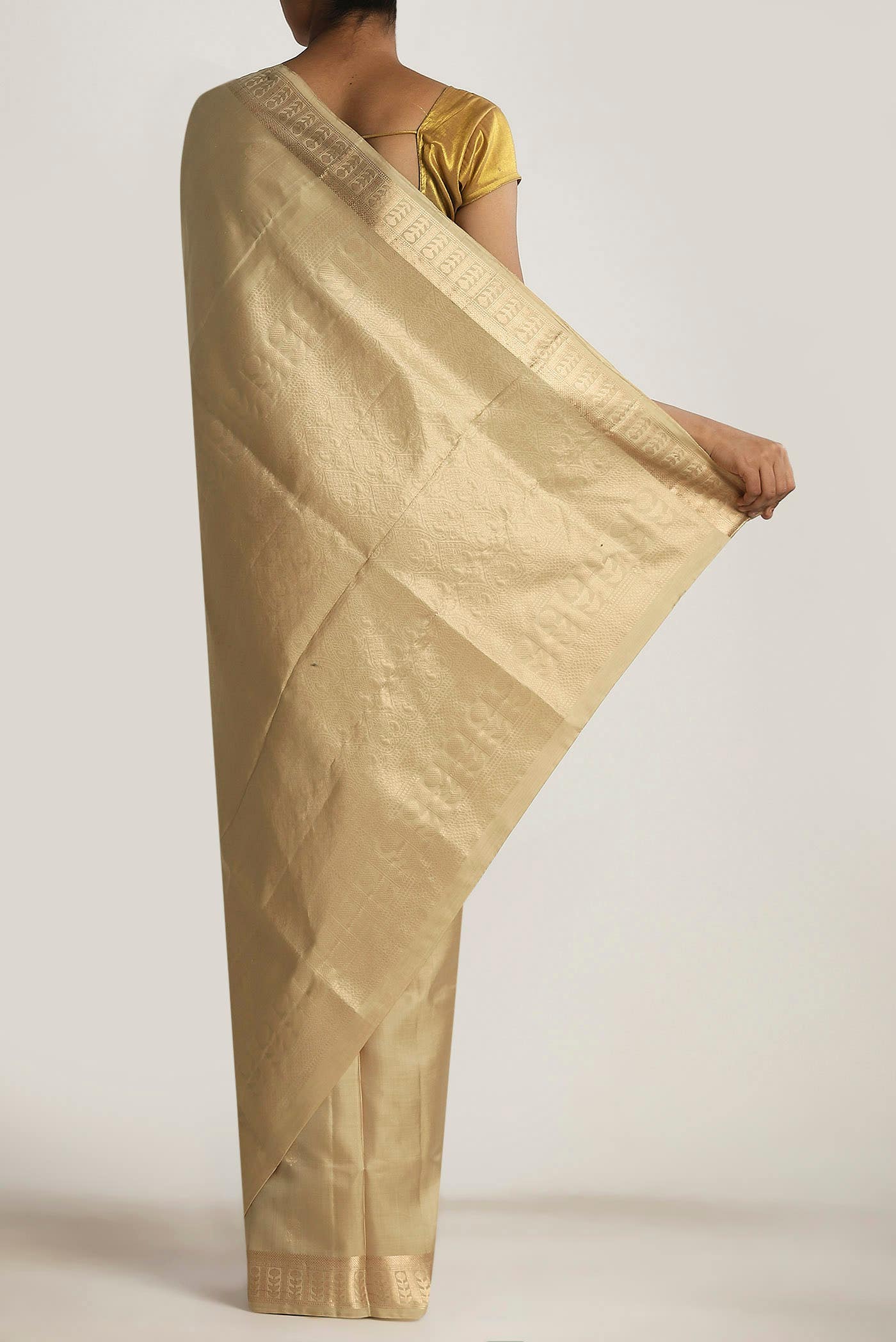 Beige Soft Silk Saree