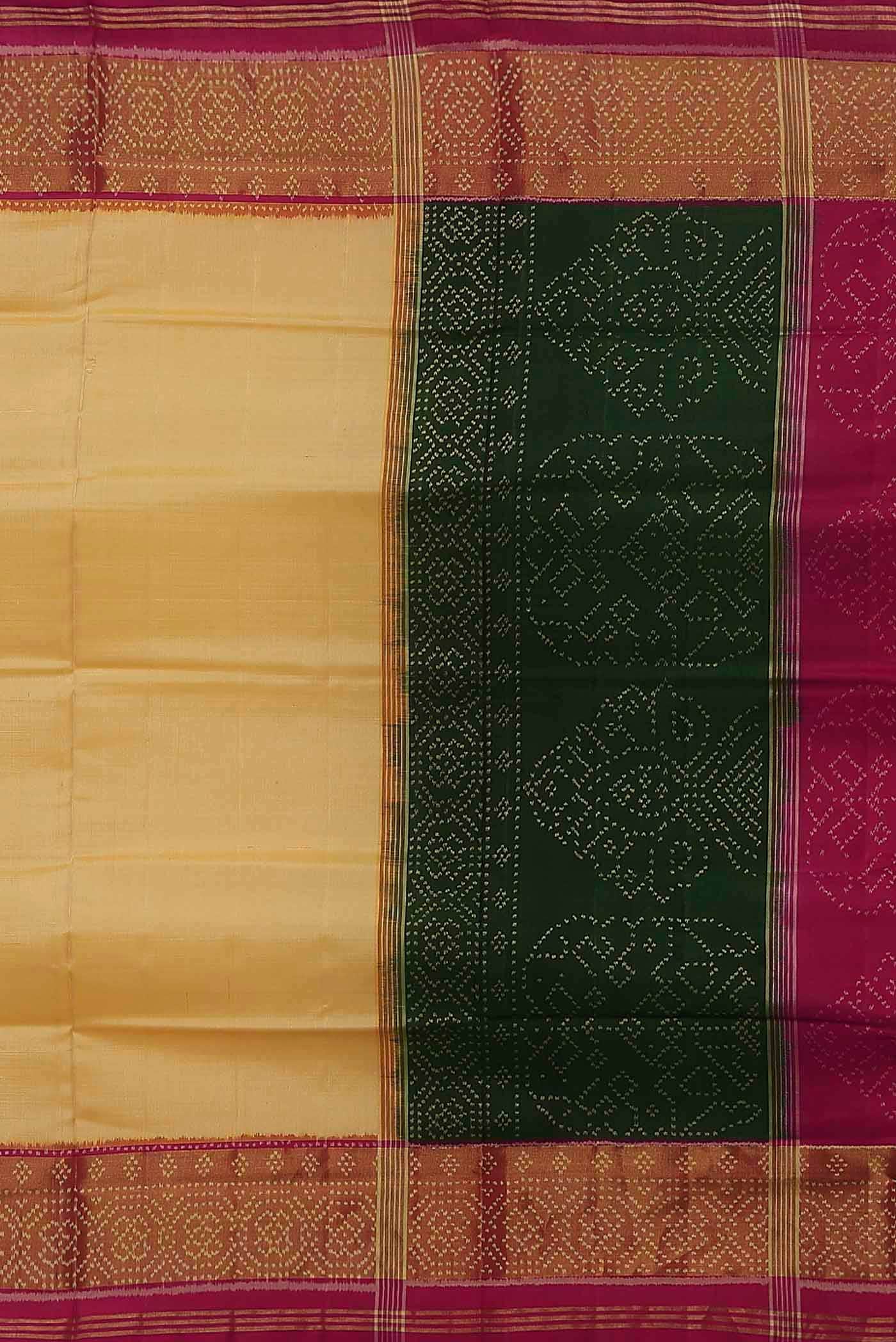 Yellow Rajkot Patola Silk Saree