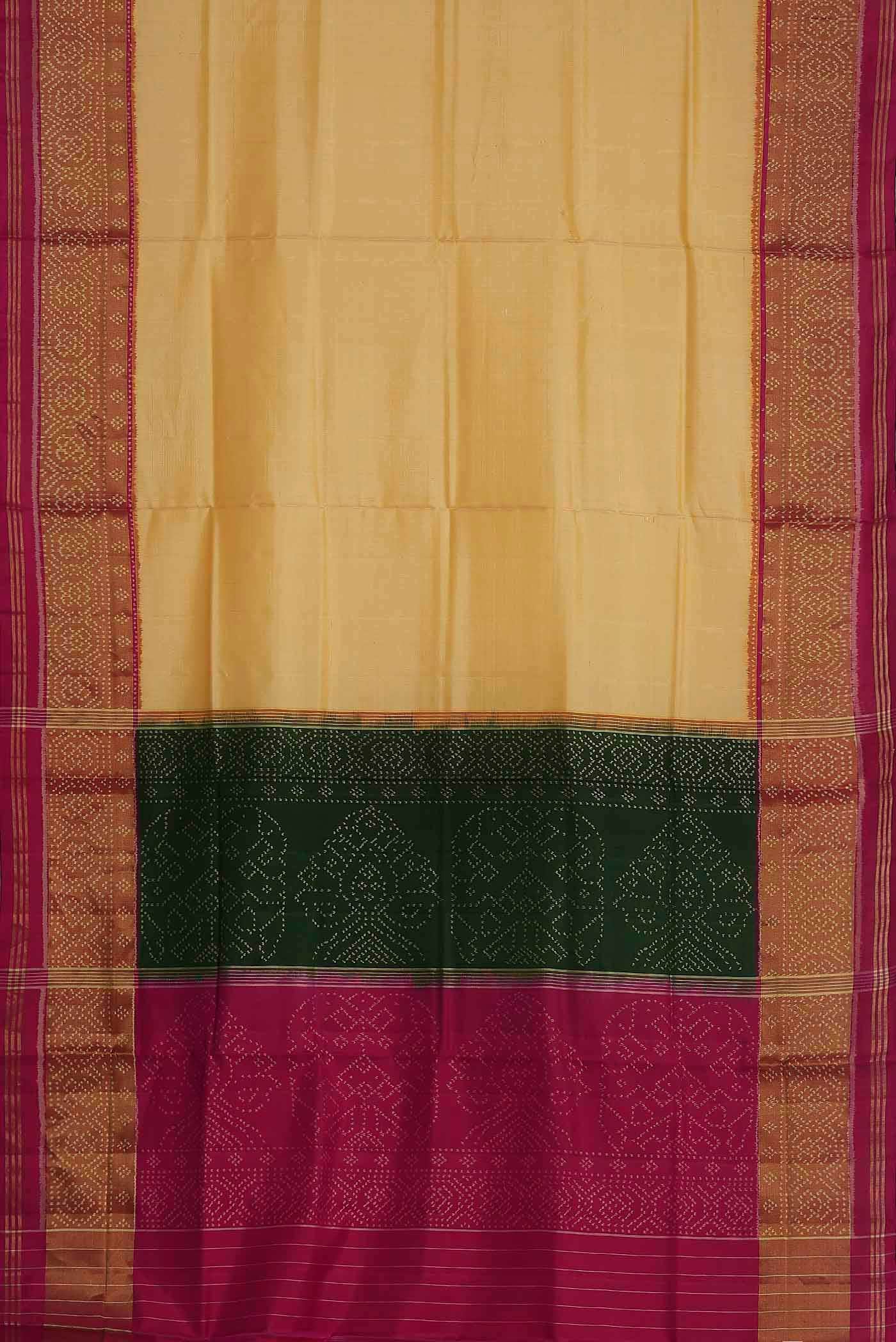 Yellow Rajkot Patola Silk Saree