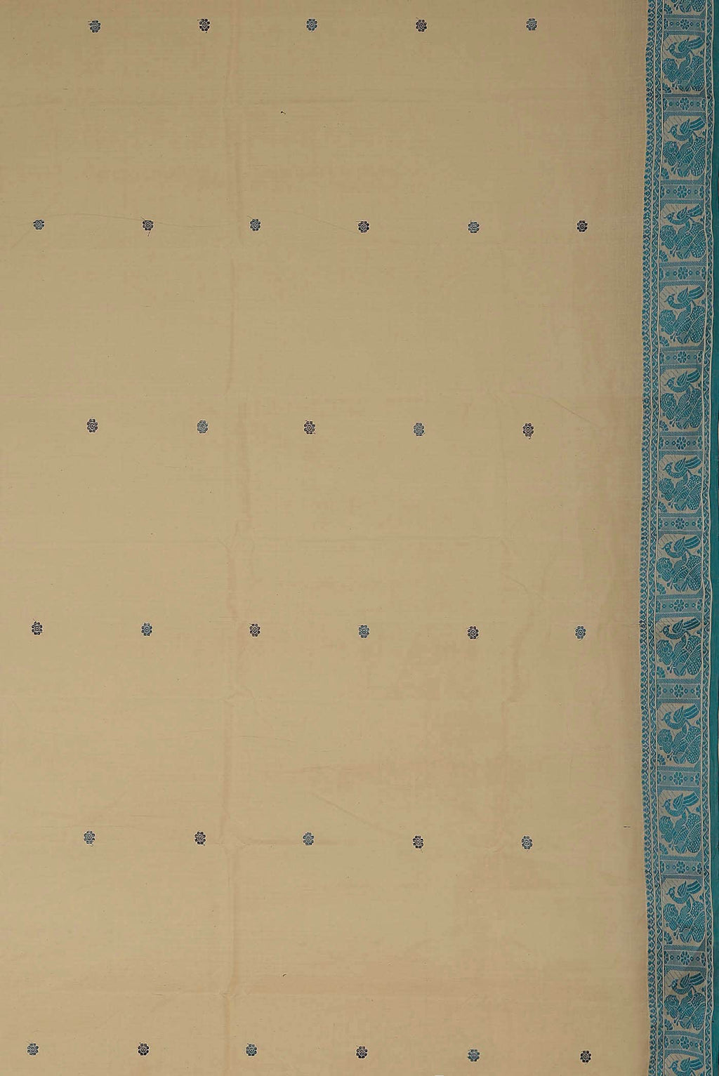 Beige Bengal Cotton Saree
