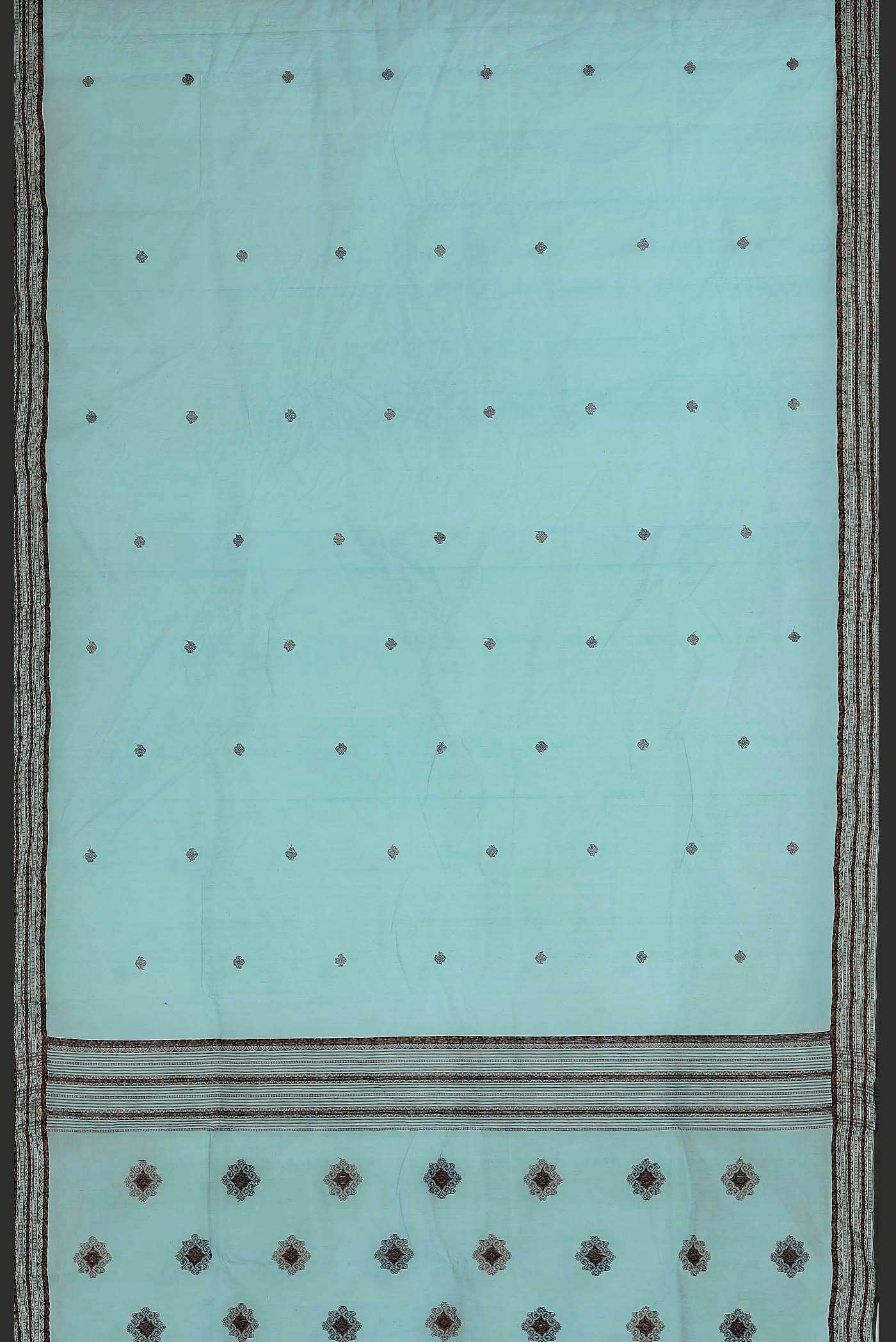 Blue Bengal Cotton Saree
