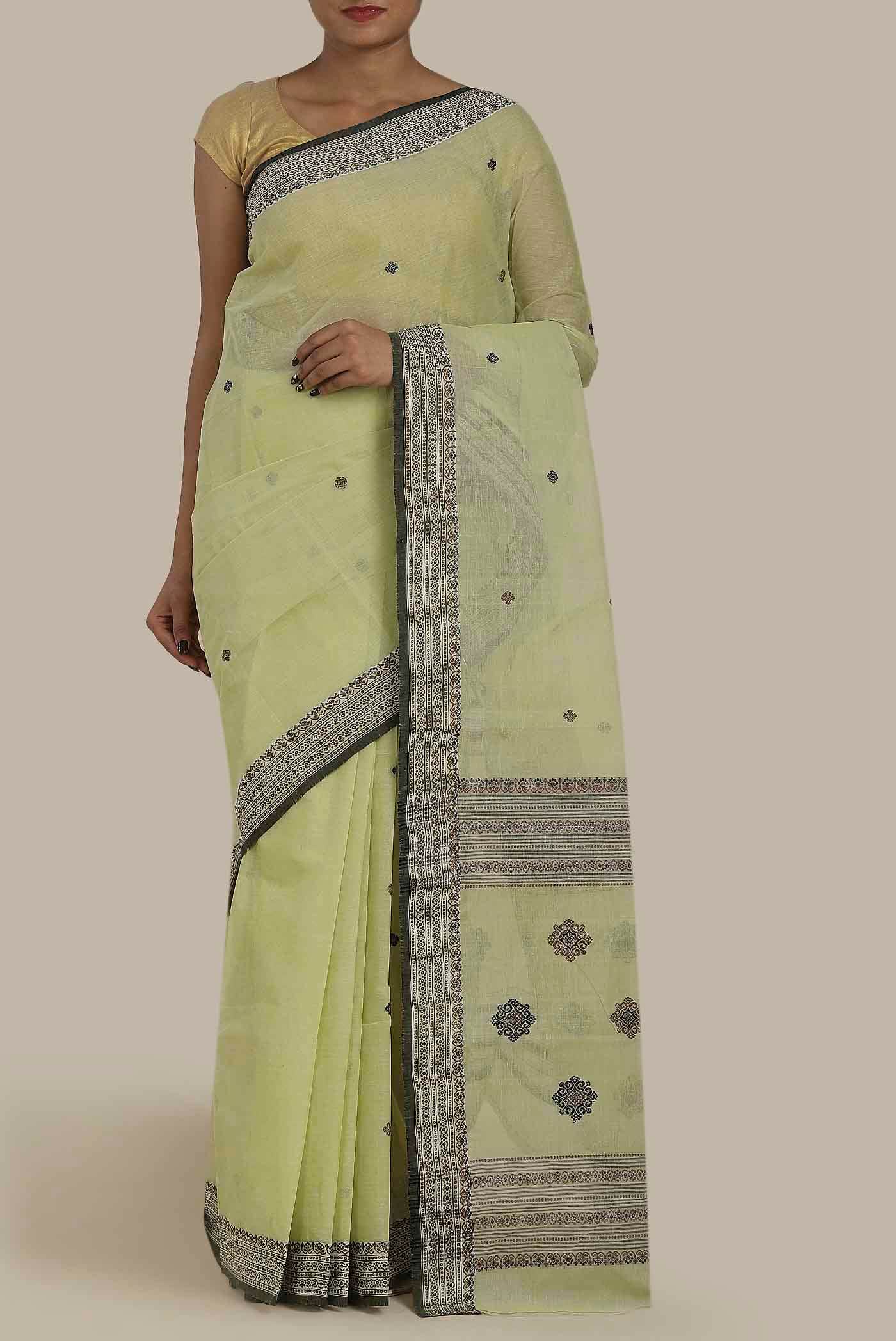 Green Bengal Cotton Saree