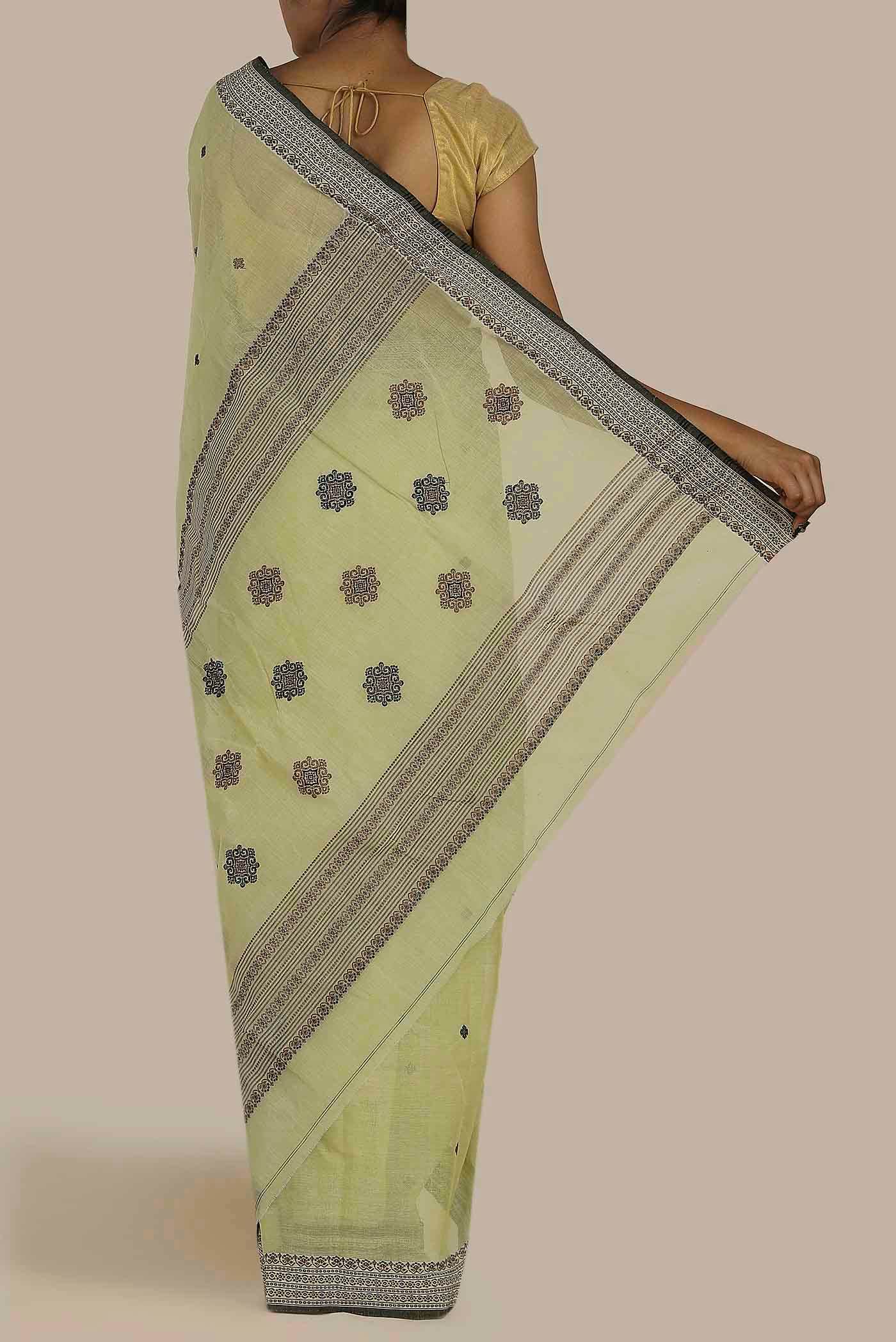 Green Bengal Cotton Saree