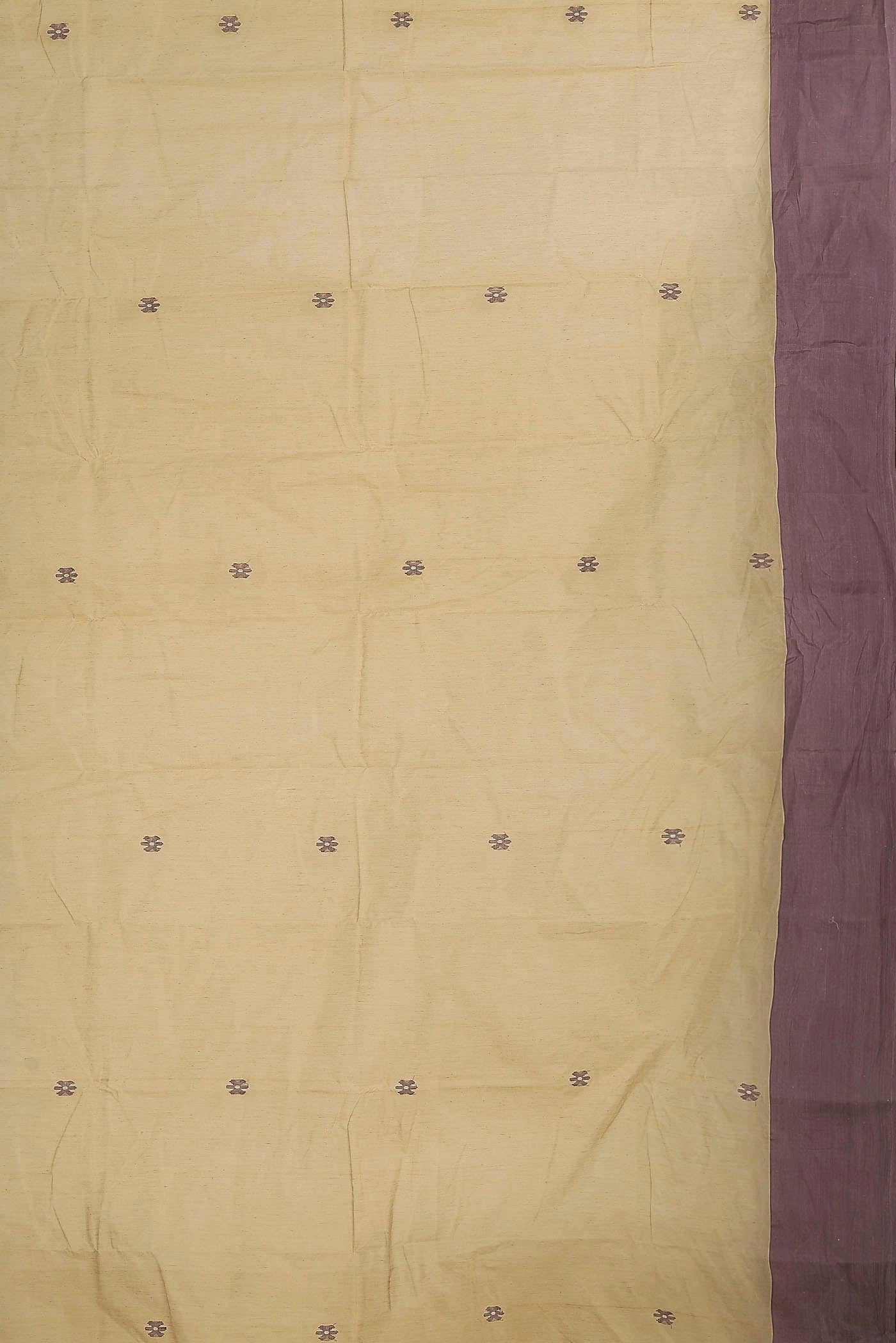 Beige Bengal Cotton Saree