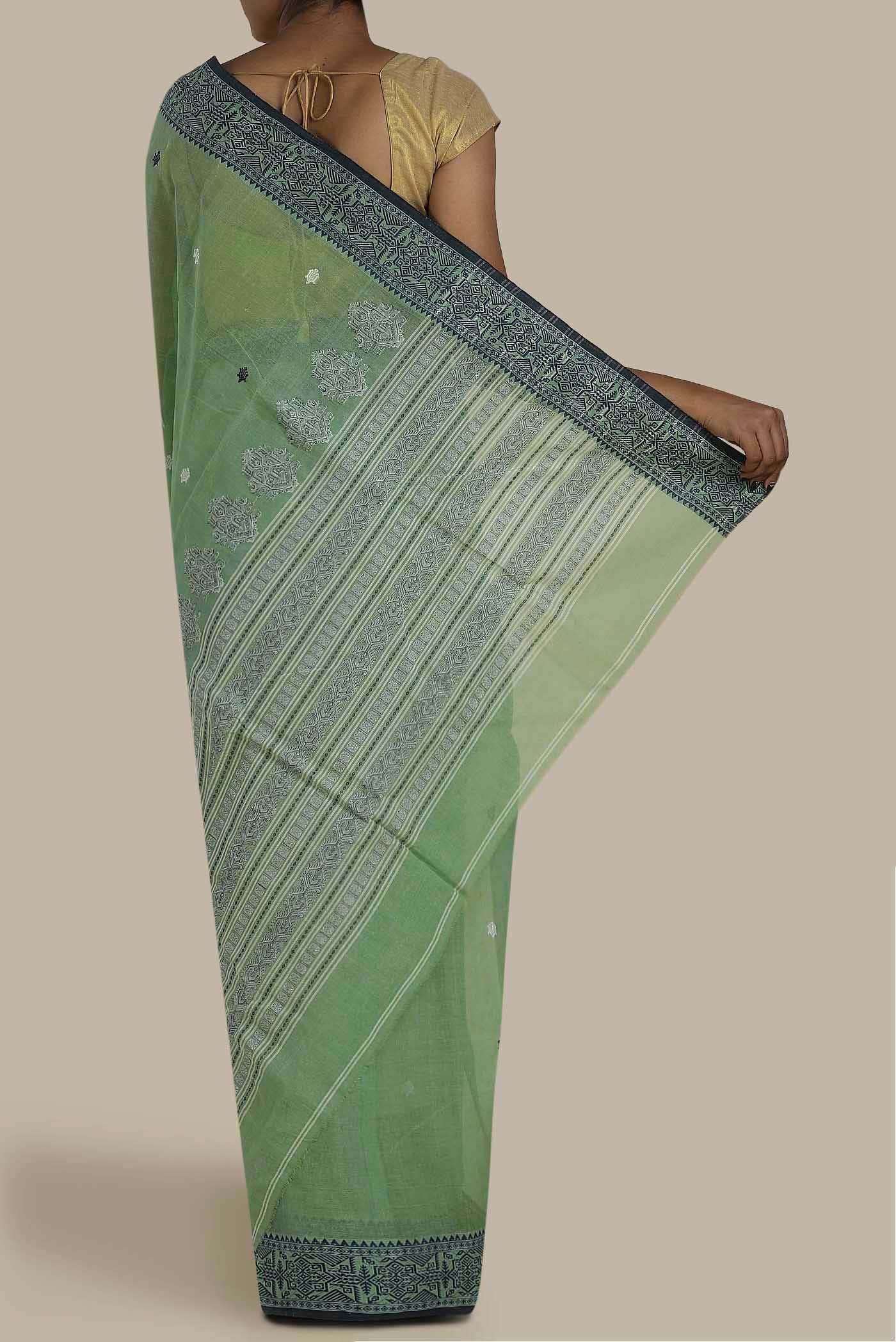 Green Bengal Cotton Saree