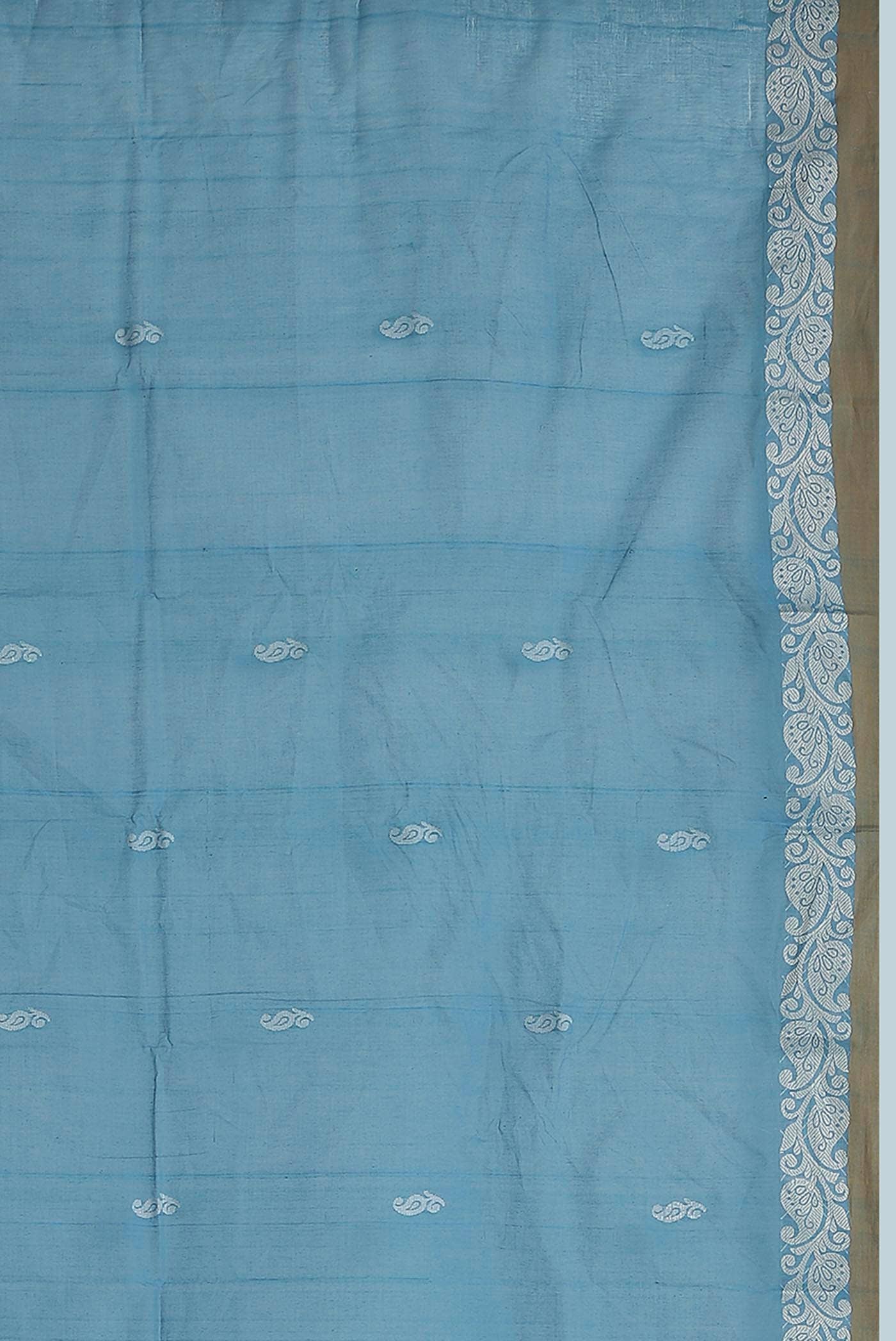 Blue Bengal Cotton Saree