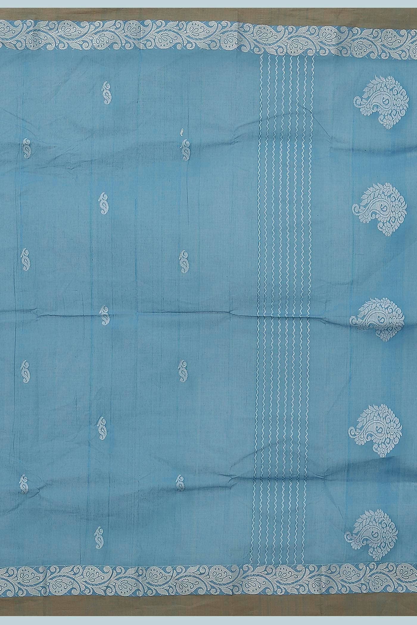 Blue Bengal Cotton Saree