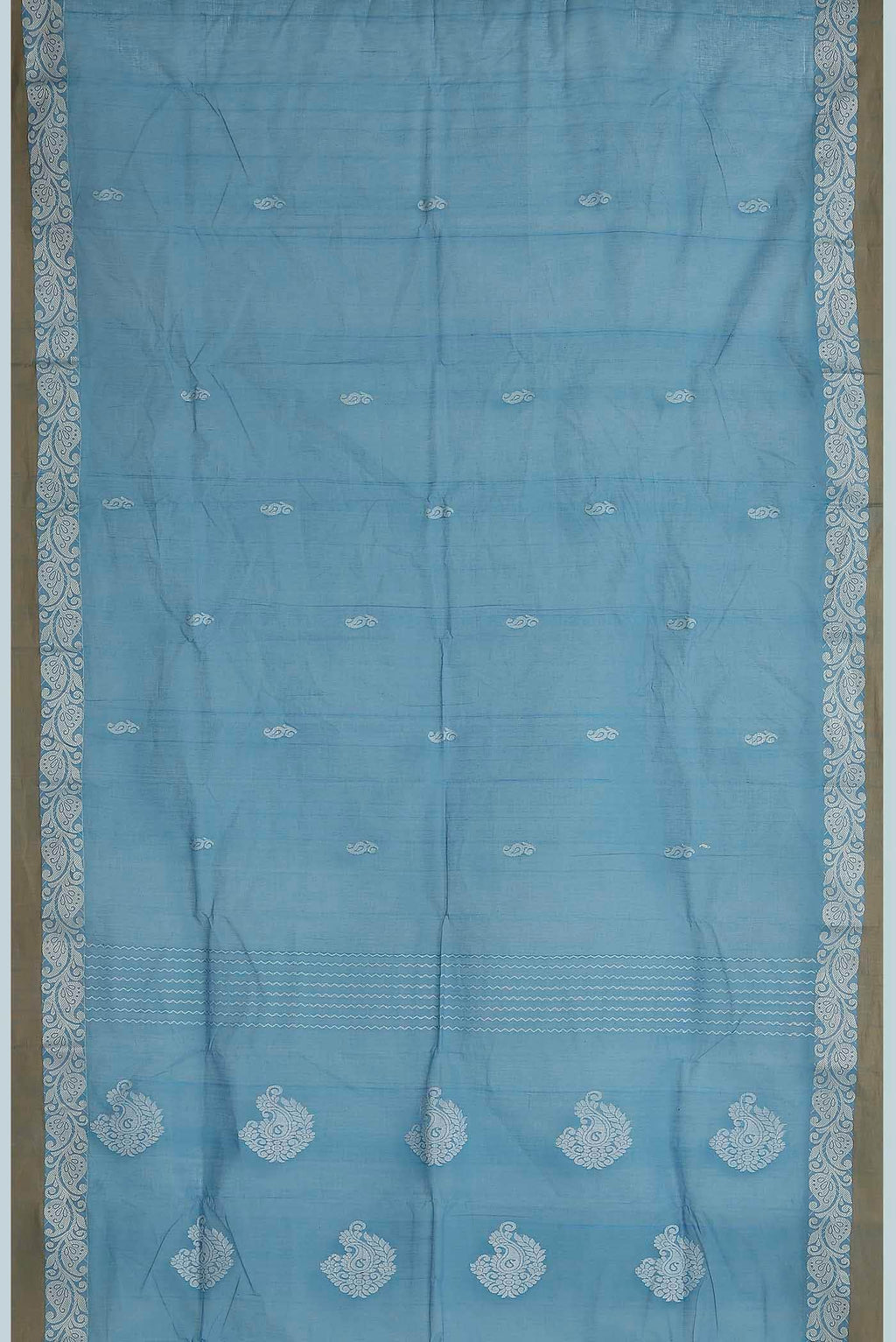 Blue Bengal Cotton Saree