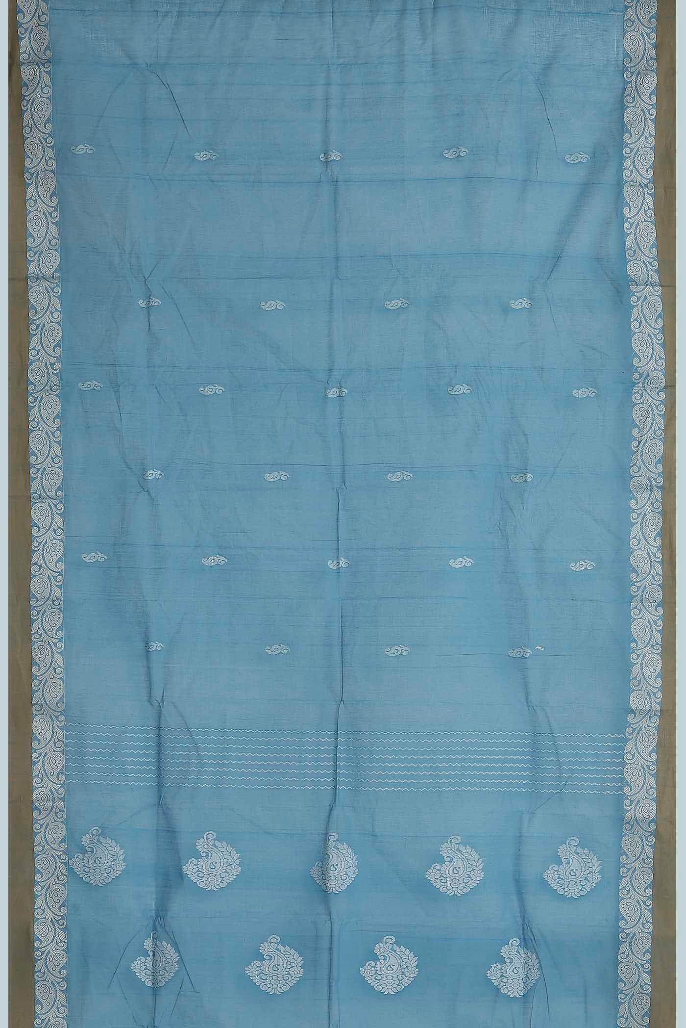 Blue Bengal Cotton Saree