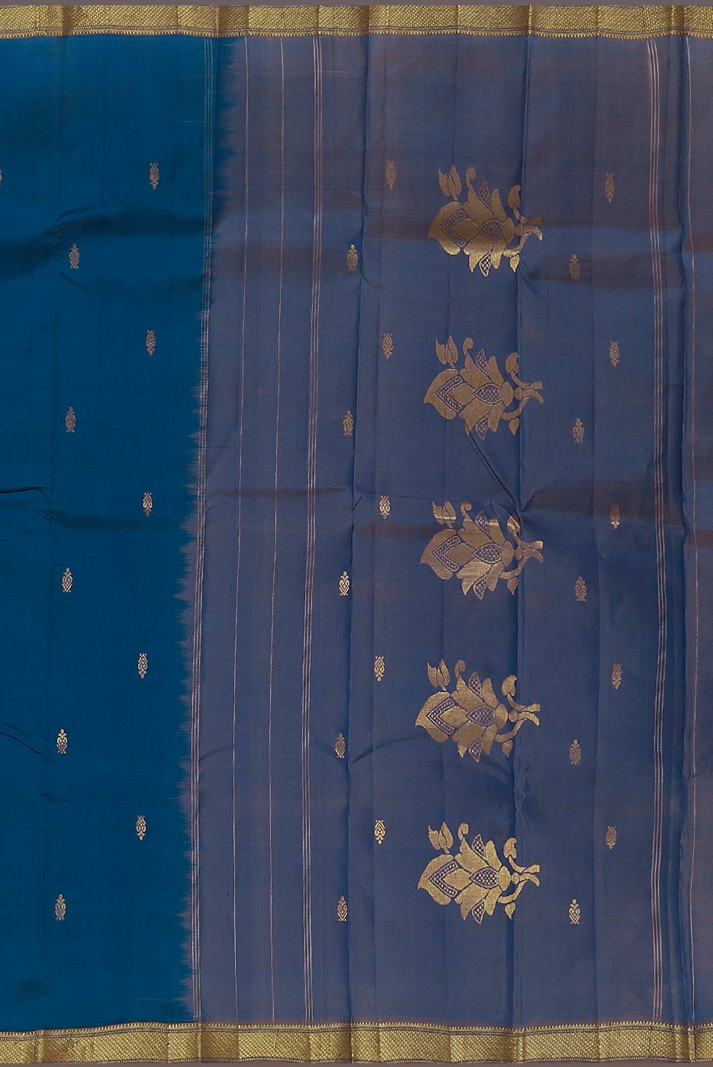 Blue Kanchipuram Silk Saree
