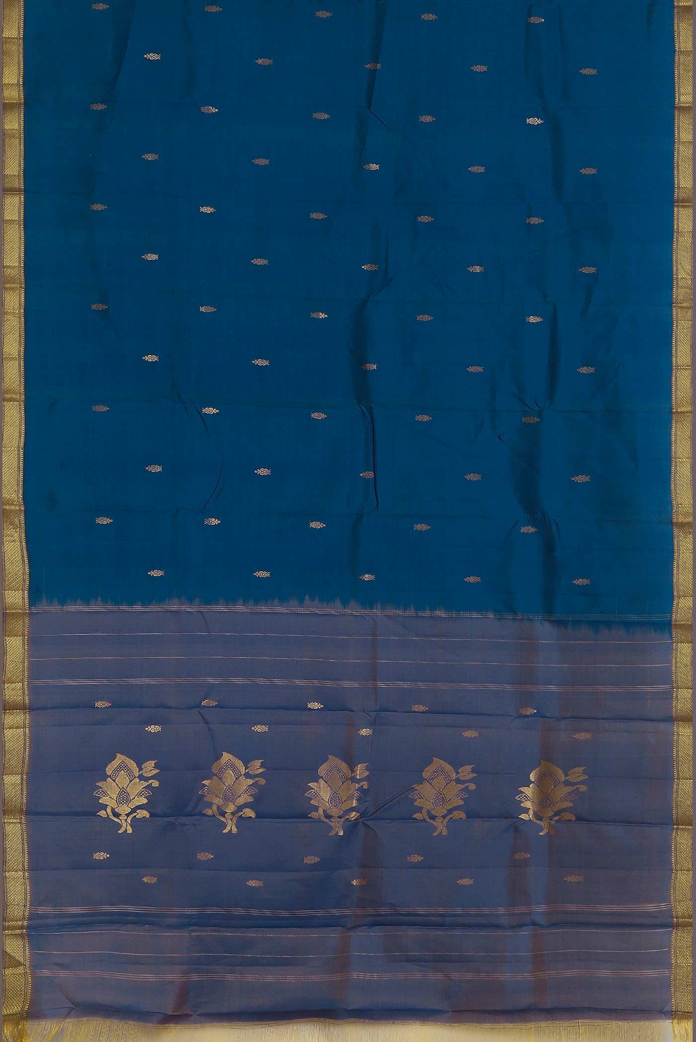 Blue Kanchipuram Silk Saree