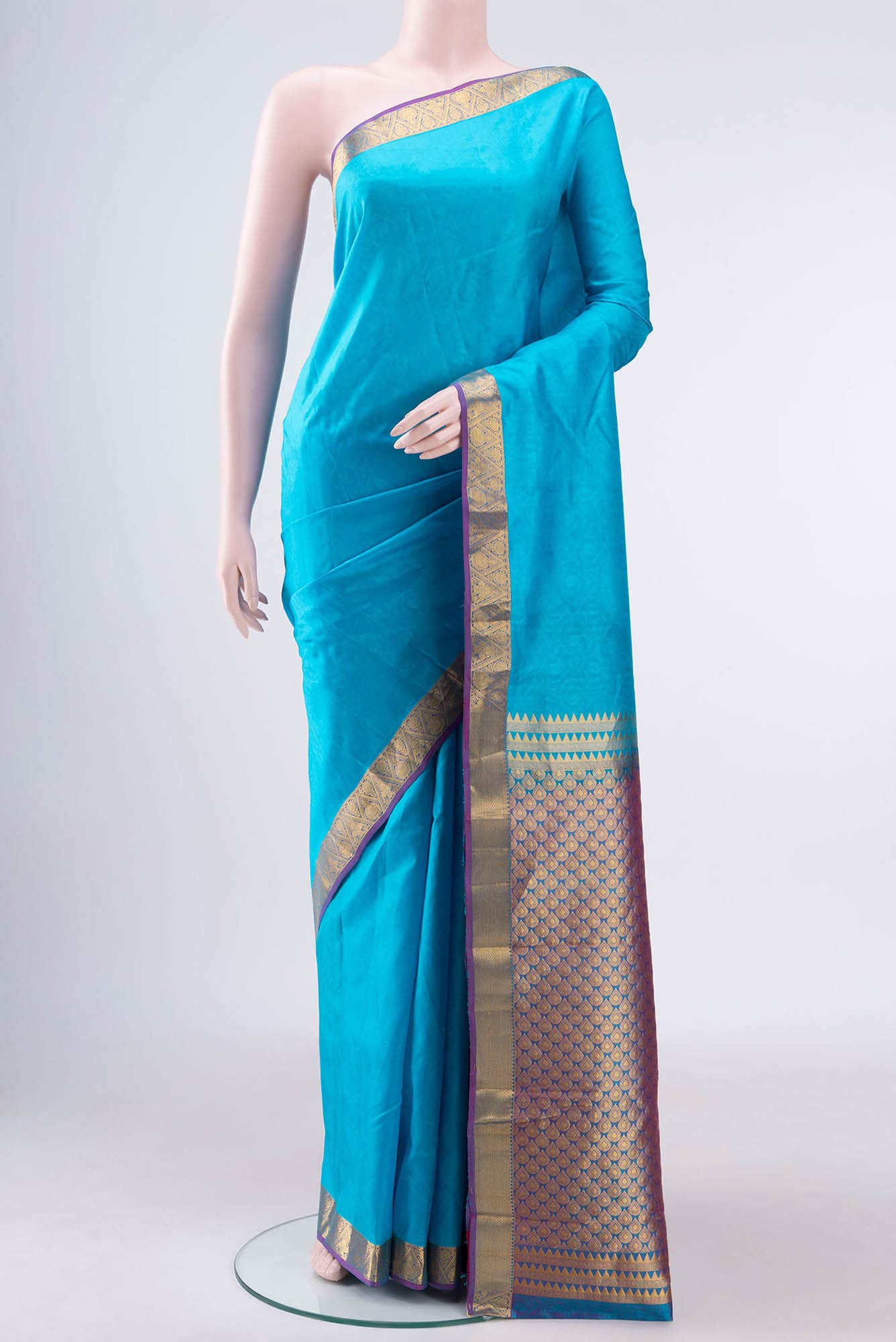 Blue Kanchipuram Saree