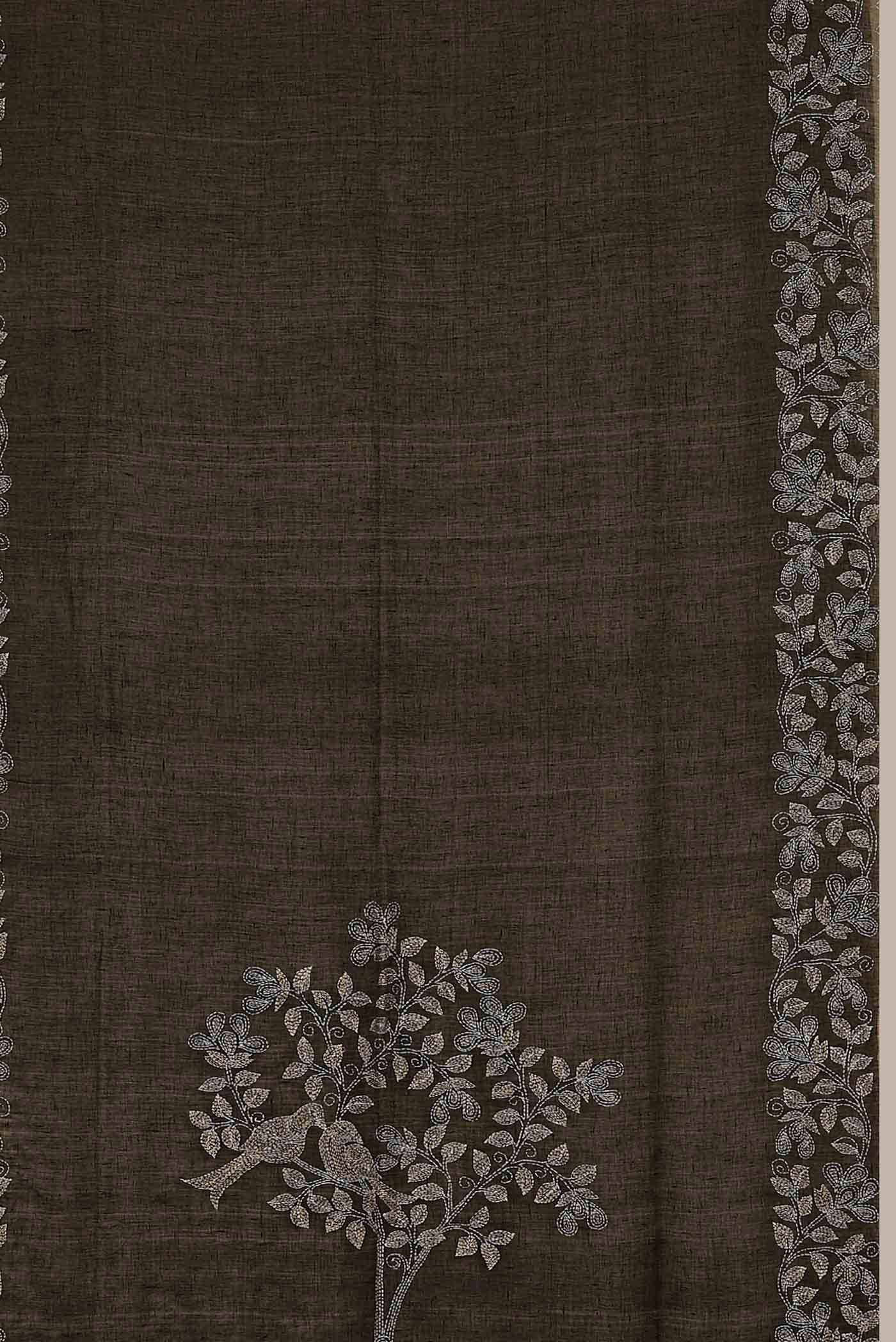 Black Bengal Cotton Saree