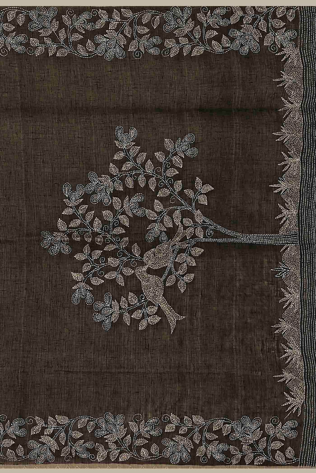 Black Bengal Cotton Saree