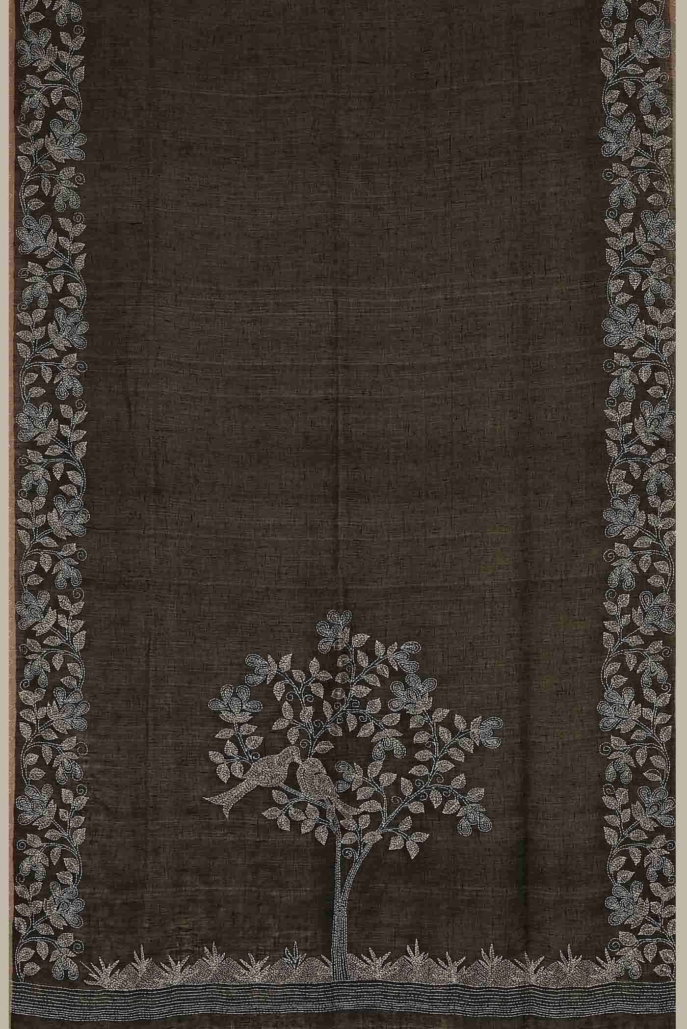 Black Bengal Cotton Saree