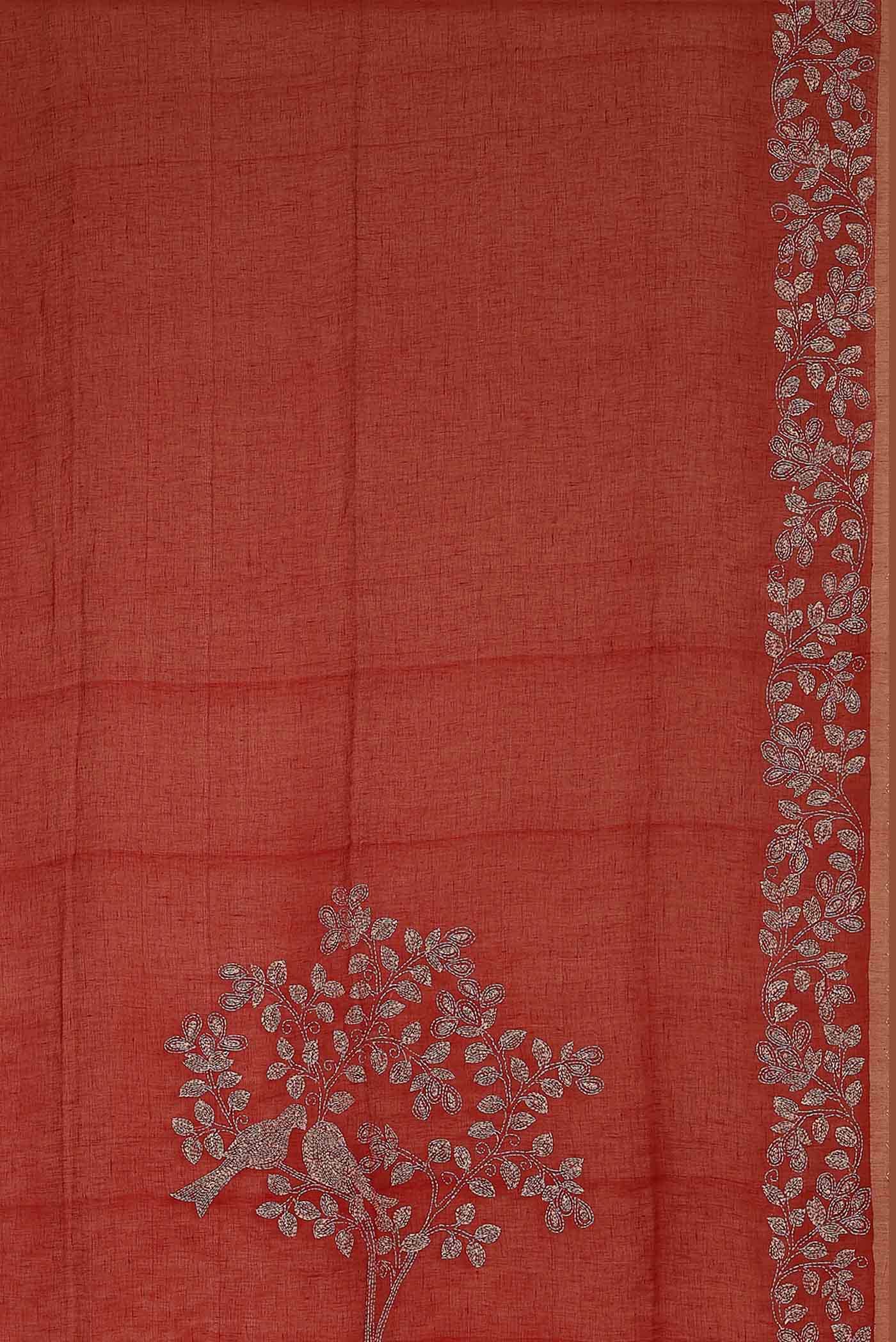 Red Bengal Cotton Saree