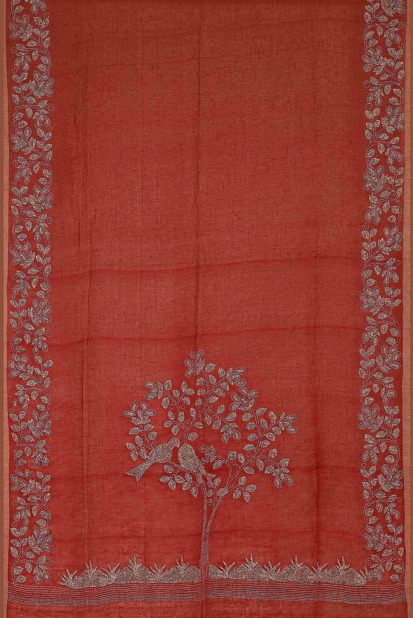 Red Bengal Cotton Saree
