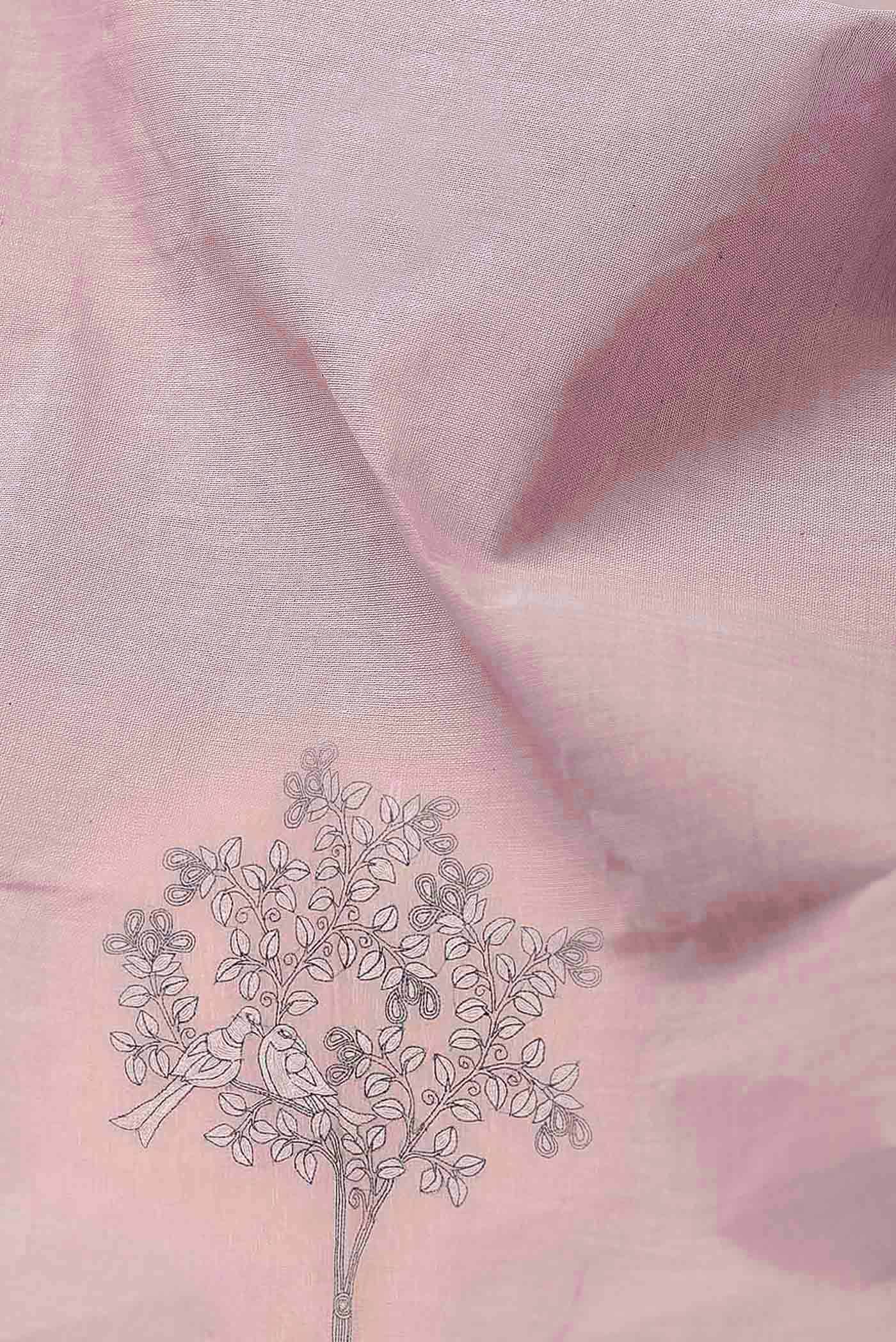 Lavender Bengal Cotton Saree