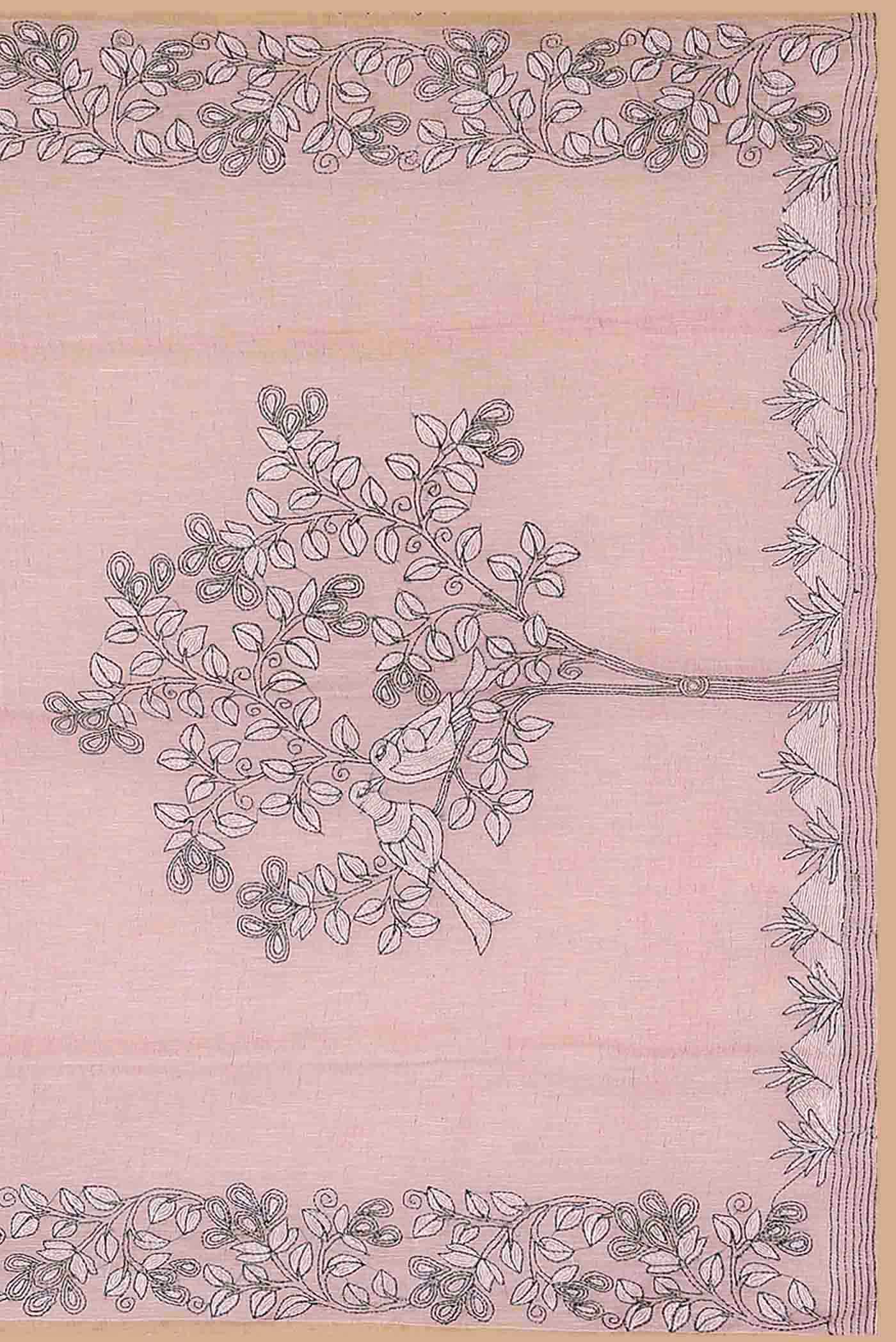 Lavender Bengal Cotton Saree