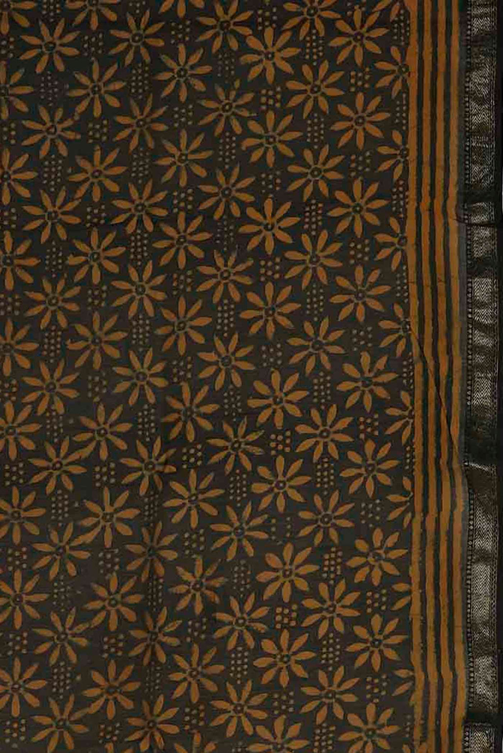 Black Maheshwari Silk Cotton Saree