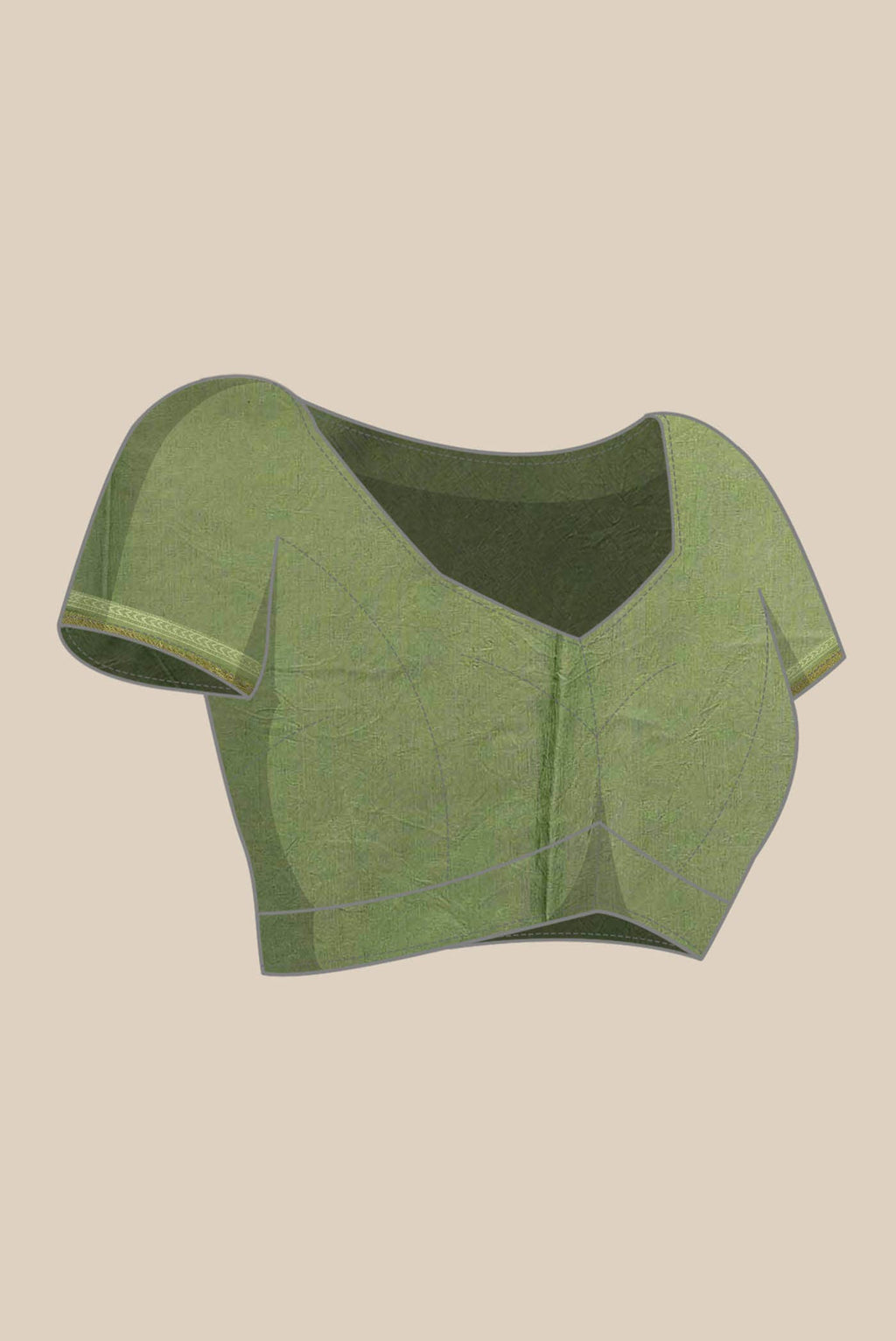 Green Maheshwari Silk Cotton Saree