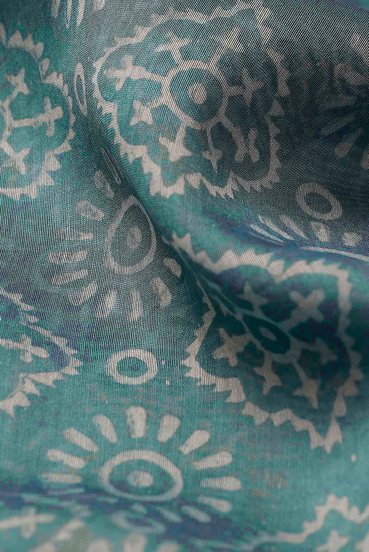 Blue Maheshwari Silk Cotton Saree